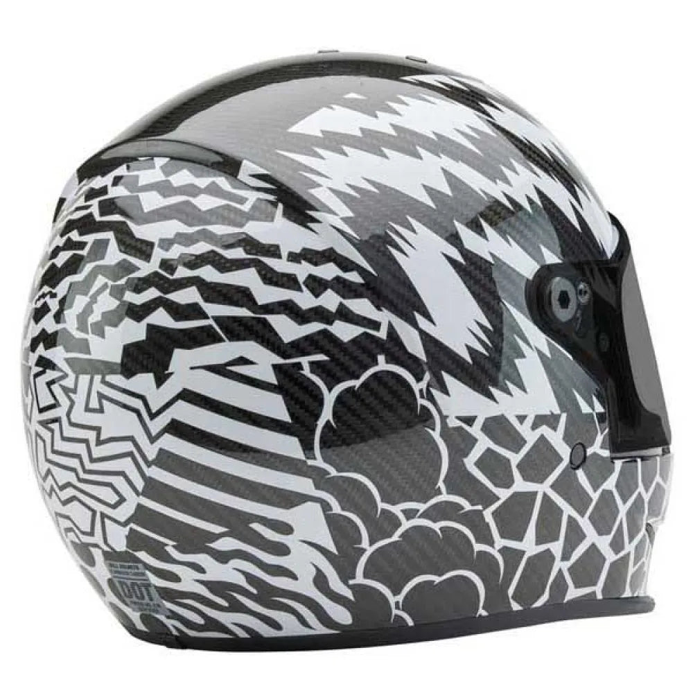 Bell® Eliminator Carbon Deathspray Helmet - Gloss Black/White/Black
