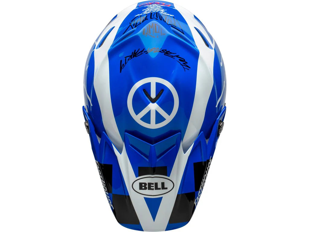 Bell DITD Moto-9 Flex Peak - Blue/White