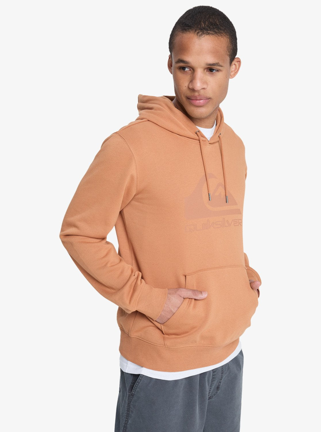 Quiksilver Comp Logo Hoodie - Tobacco Brown
