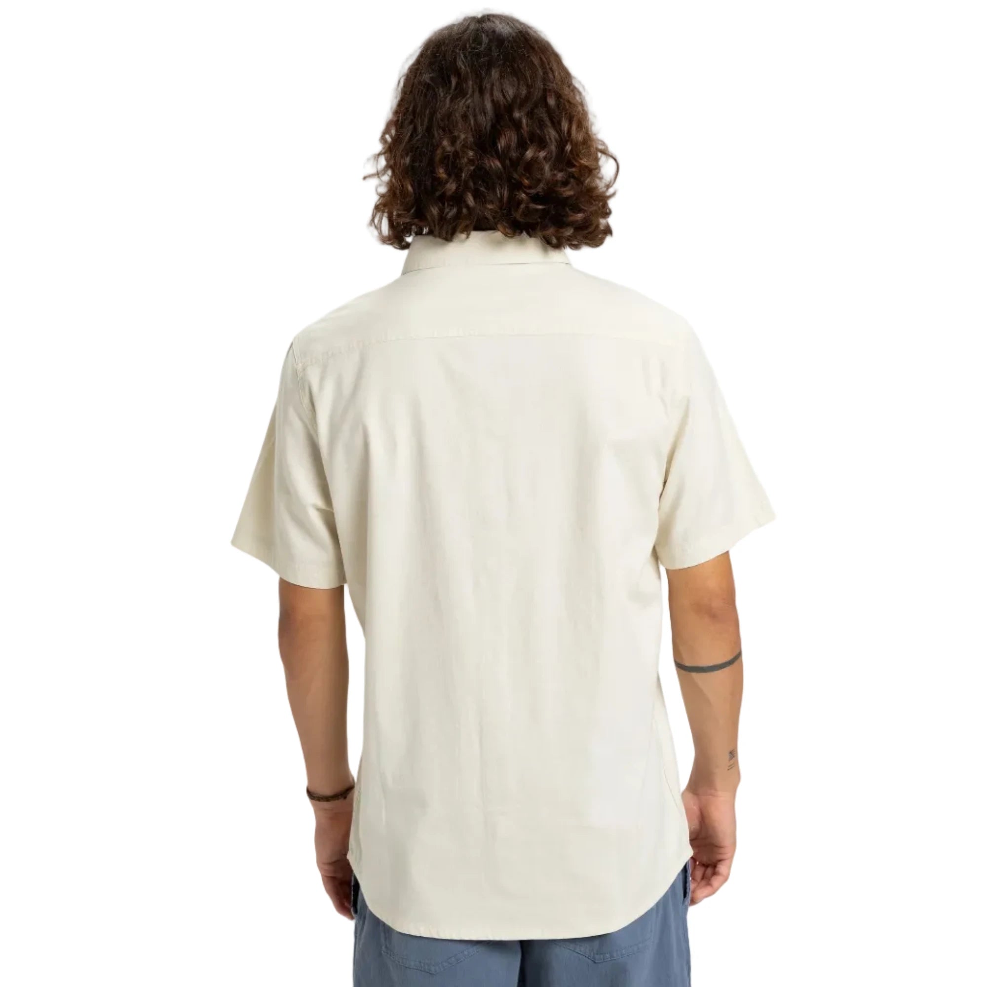 Quiksilver Premium Stretch T-shirt met korte mouwen voor heren - gebroken wit