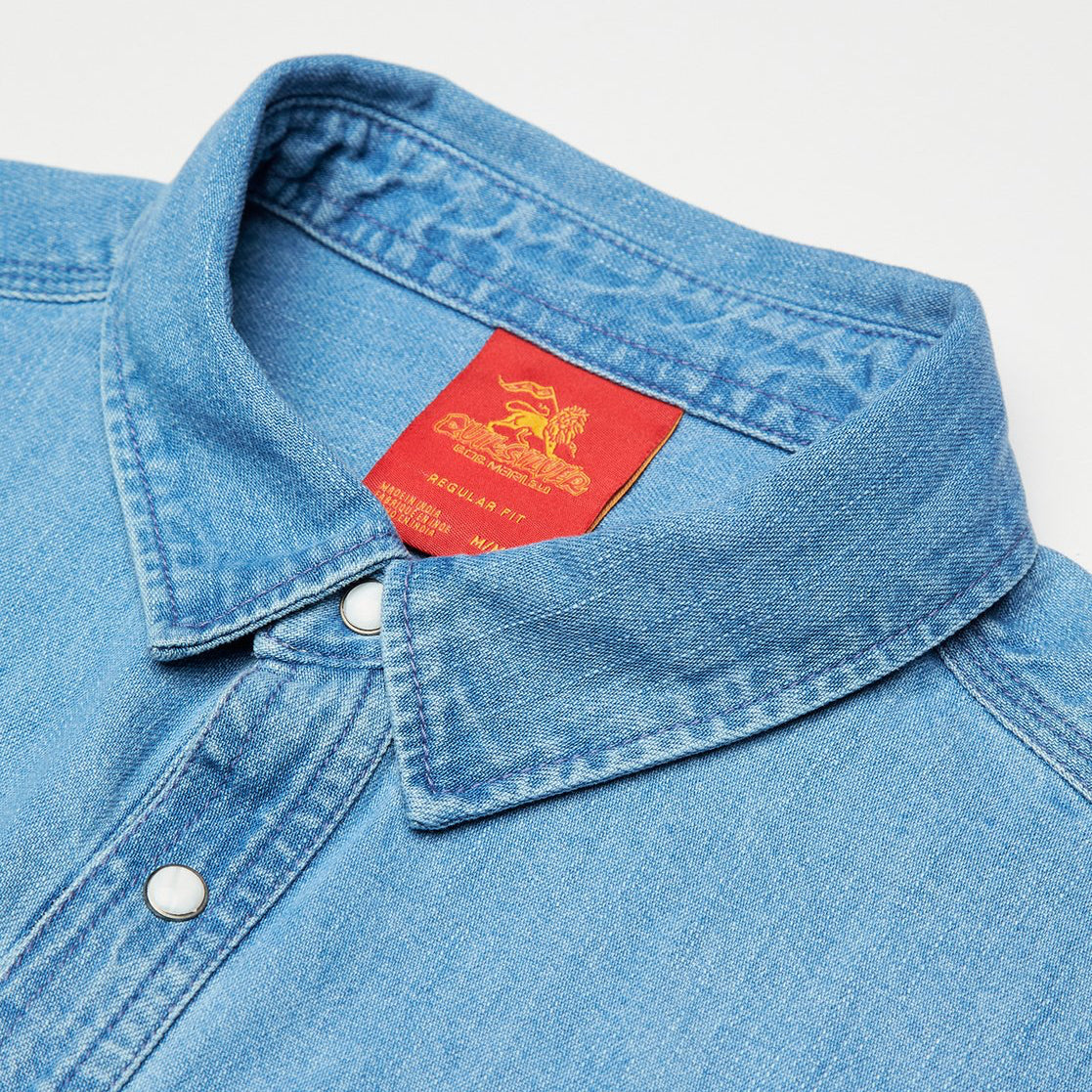 Quiksilver Bob Marley Uprising Shirt - Blue Denim