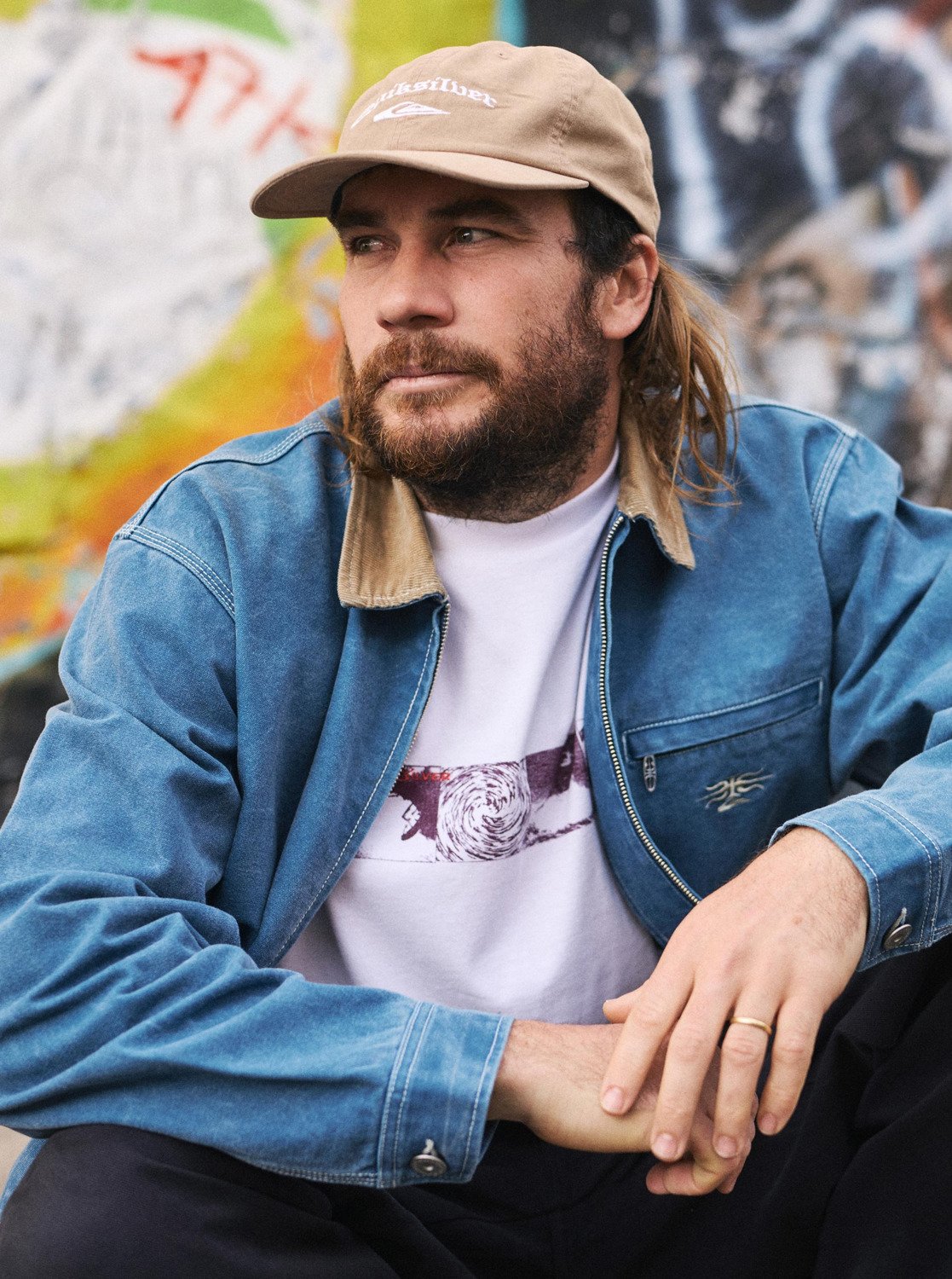 T-shirt Quiksilver Mercury Vortex - Blanc