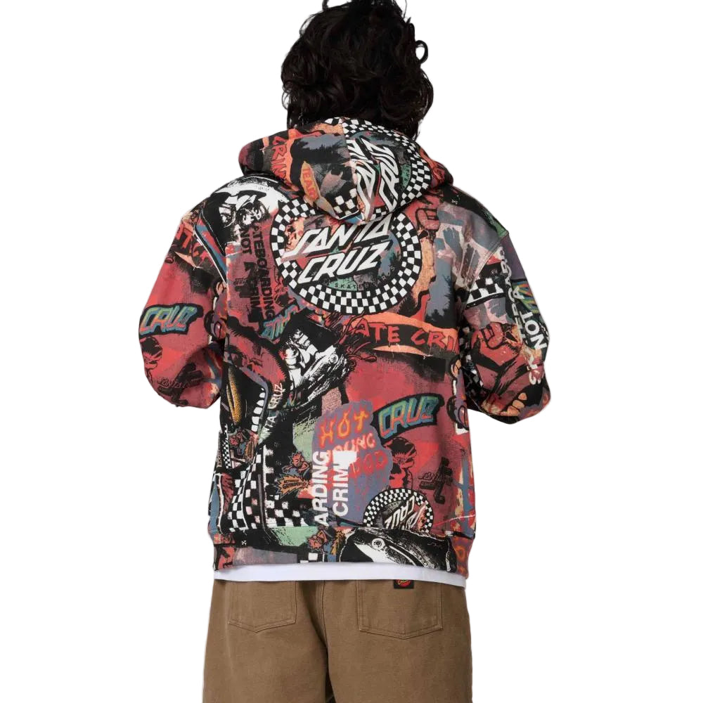 Santa Cruz Collage Zip Hoodie - Multi