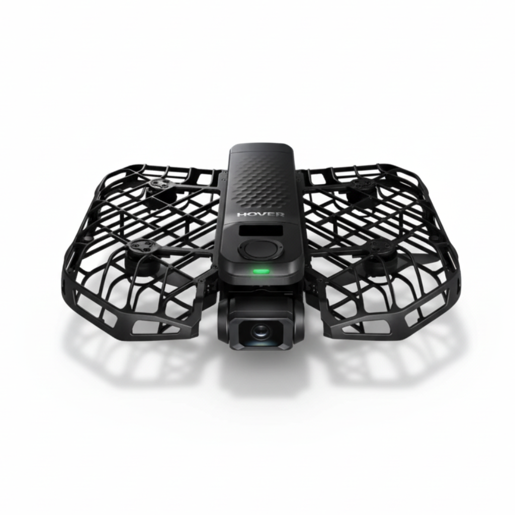 Hover drone op witte achtergrond