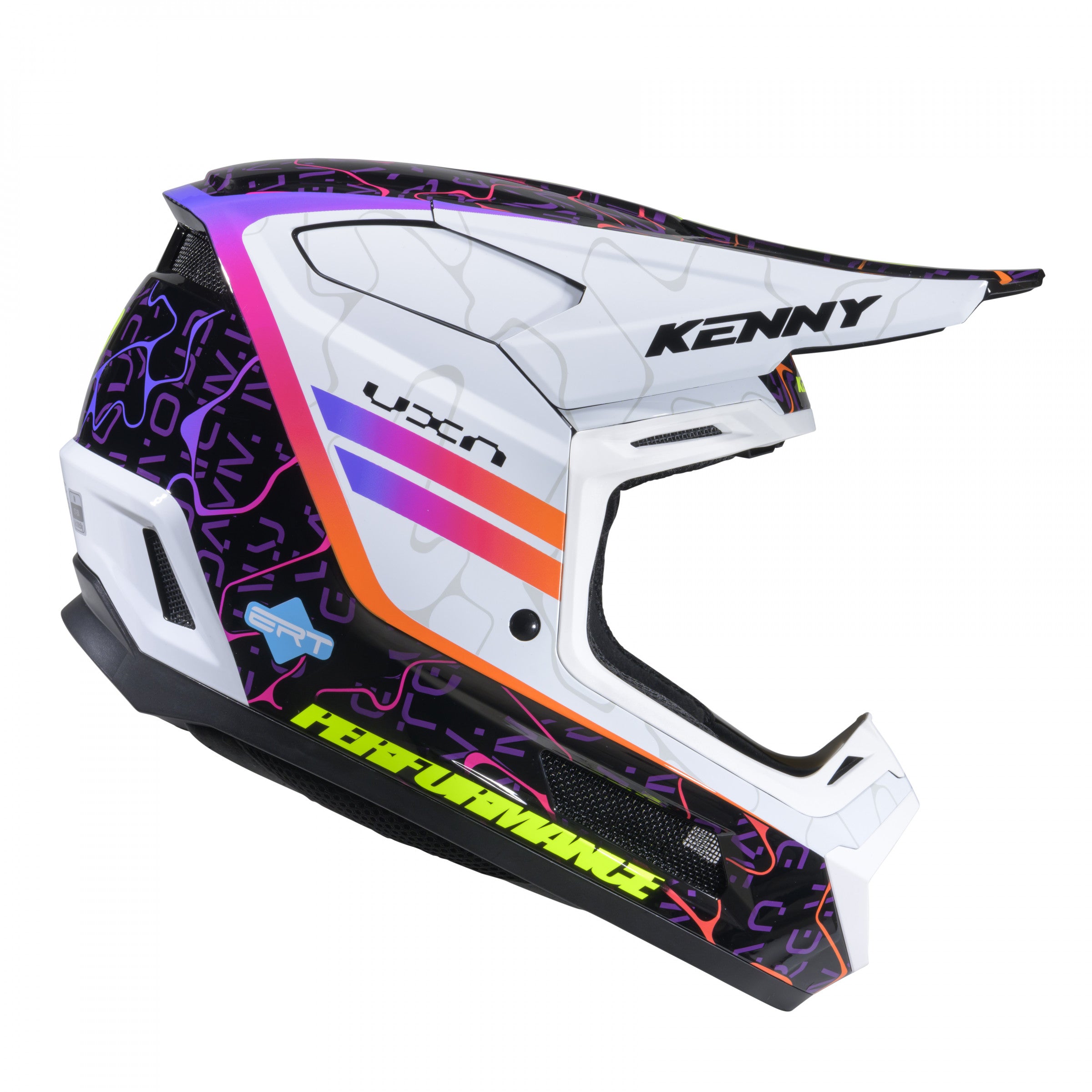 Kenny Performance Graphic Motocross Helmet - Wave Black/White