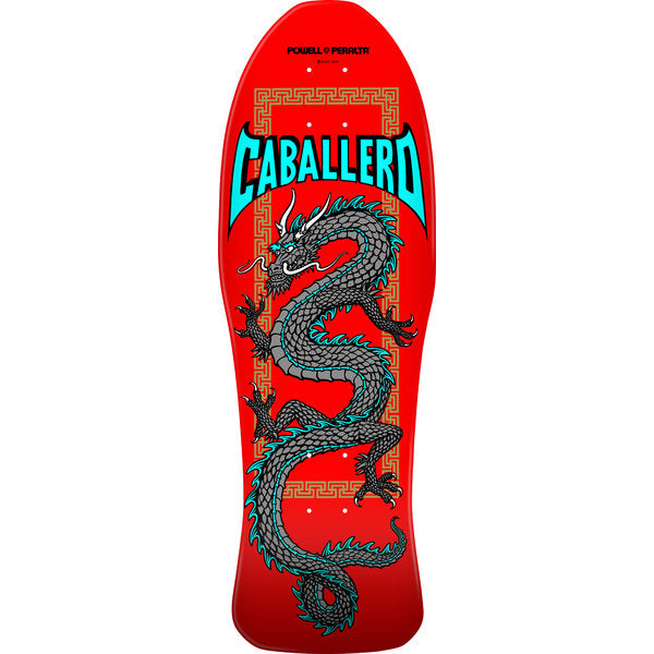 Powell Peralta Caballero Chinese Dragon Reissue Deck 10" - Red/Silver