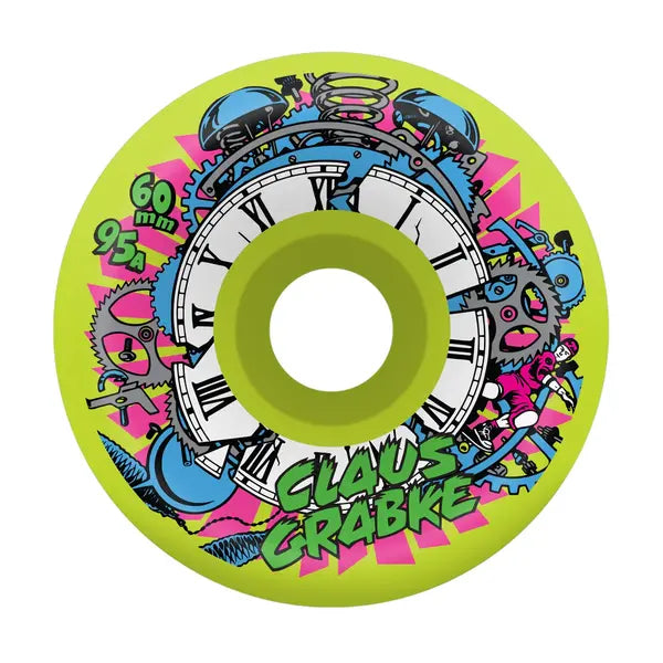 Claus Grabke Exploding Clock Neon Green 95a Slime Balls Wheels