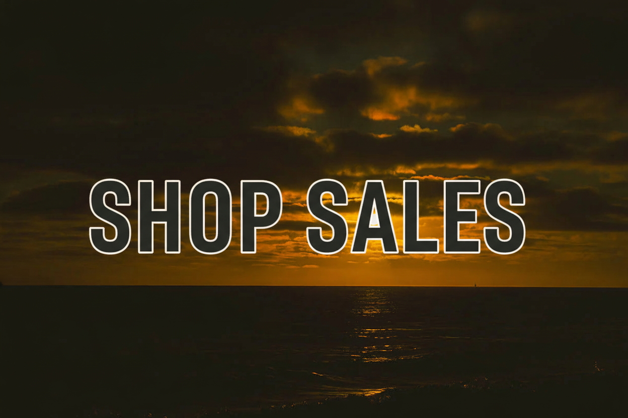 SHOP SALES surf shop style banner