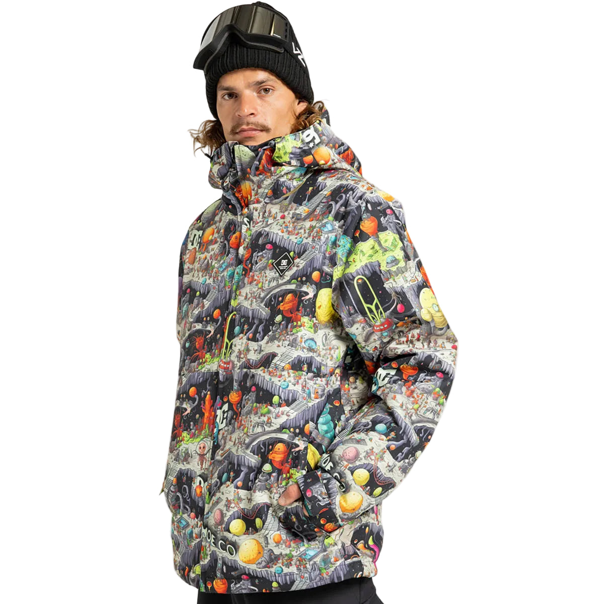 DC Basis Print 10K technische sneeuwjas - Outer World Zwart