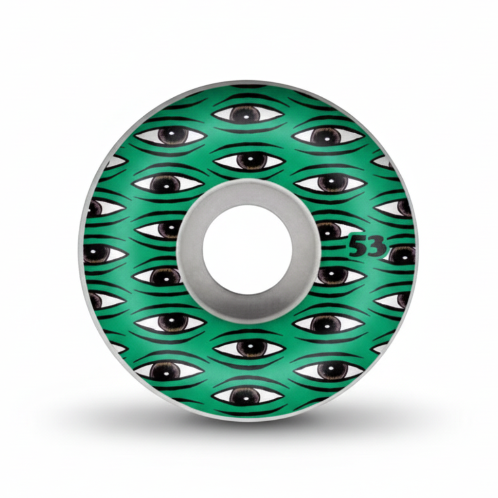 Skateboard wheel met schaduw