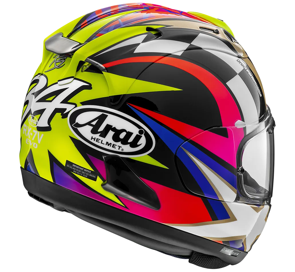 Casque réplique Arai RX-7V Evo Kevin Schwantz 30e anniversaire