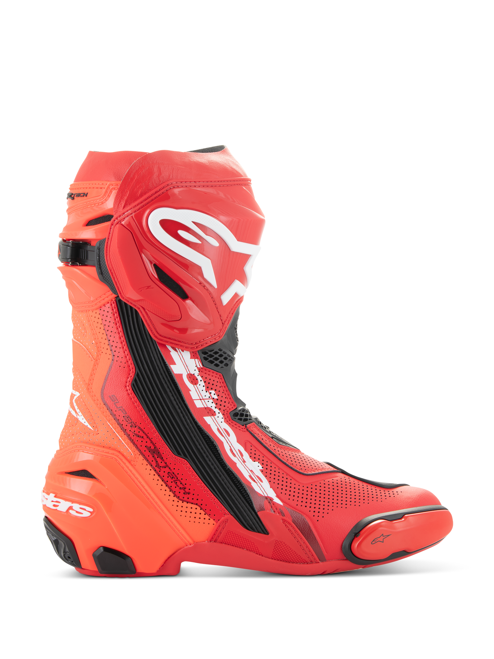 Bottes Supertech R ventilées - Rouge vif/Rouge fluo 