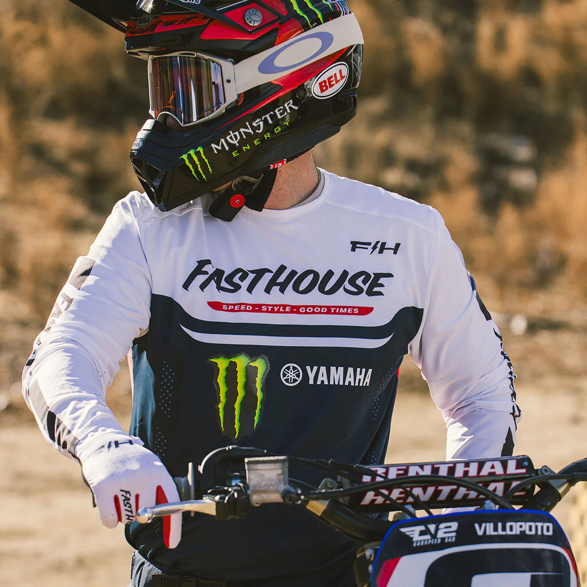 Fasthouse Helix Circuit-shirt - Marineblauw/Wit/Rood