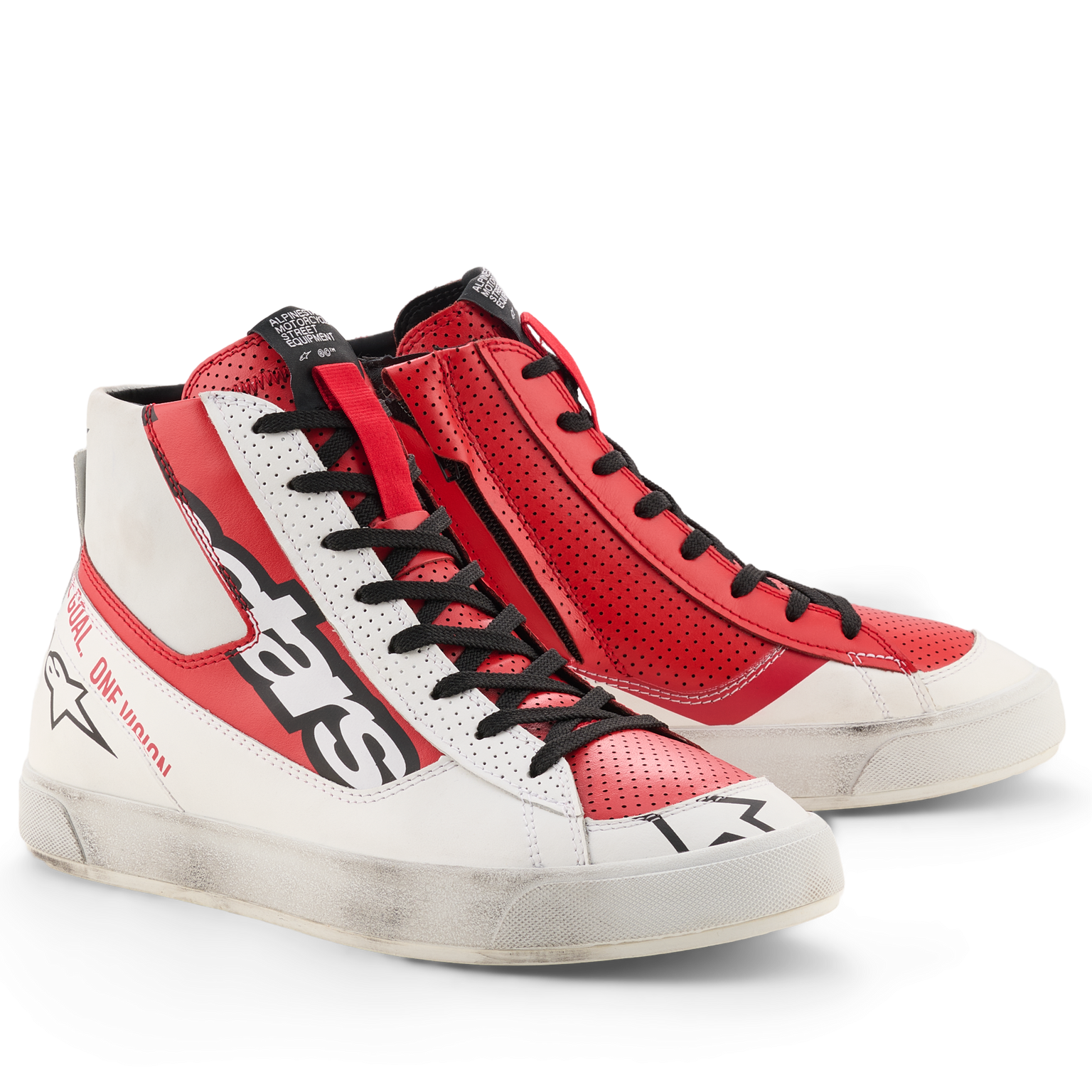 Alpinestars Stated Flair Shoes - White/Bright Red