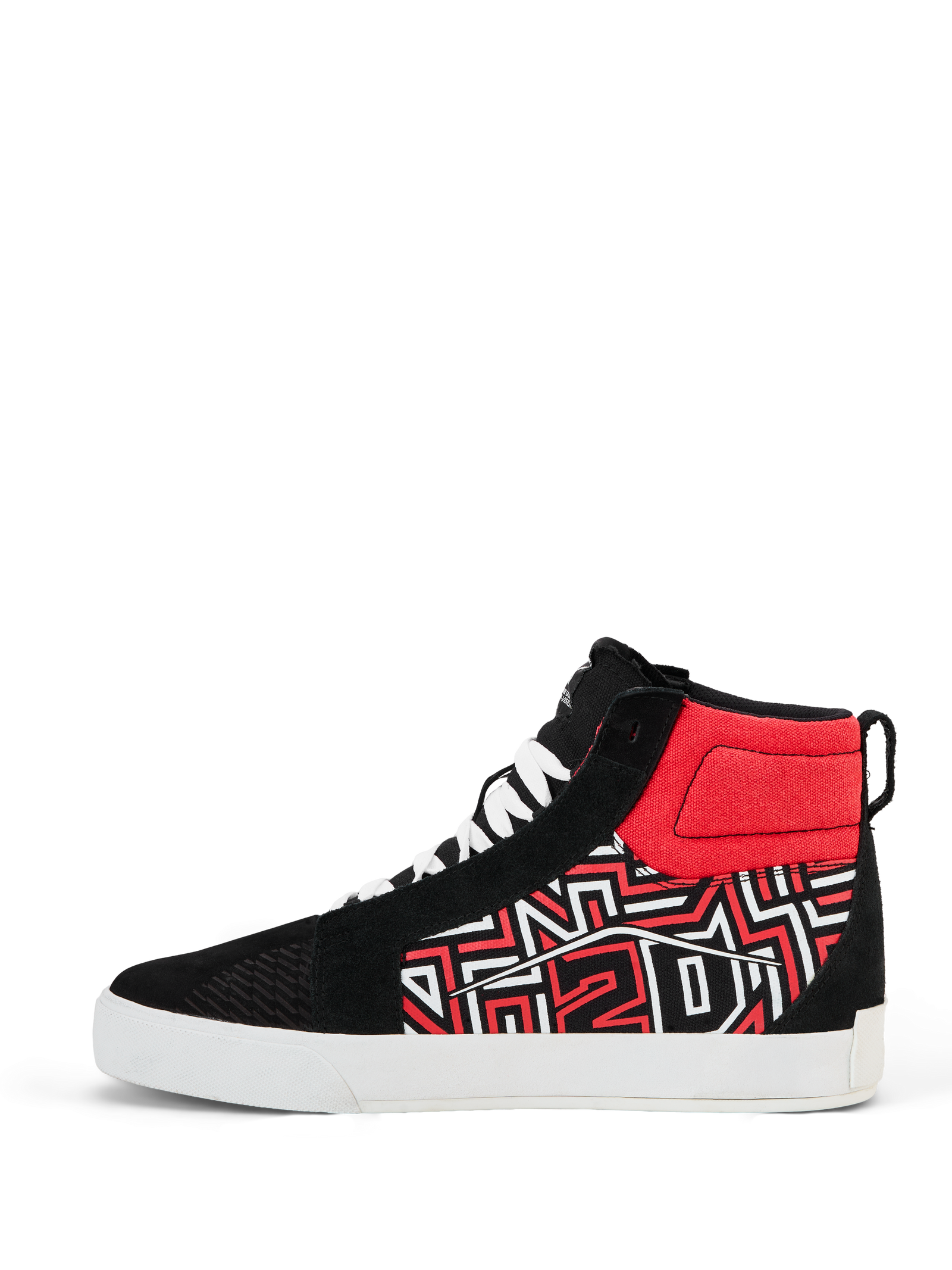 Alpinestars FQ20 Ride-63 Canvas Riding Shoes - Black/White/Bright Red