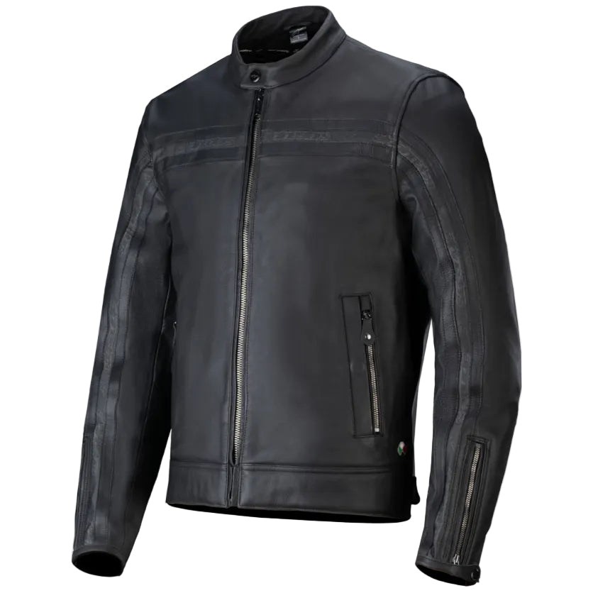 Dyno Leather jacket - Black/Black