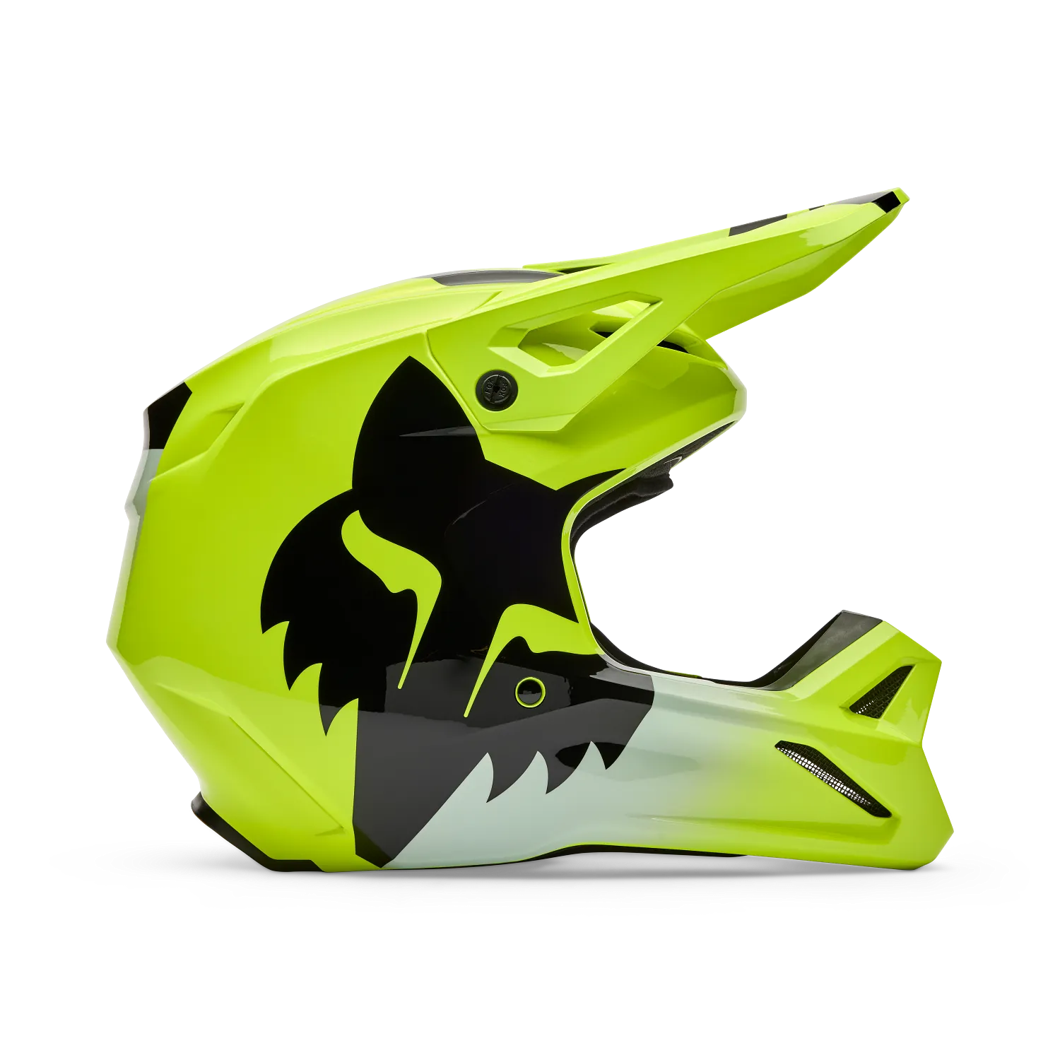 Fox V1 Shield Helmet - Flo Yellow