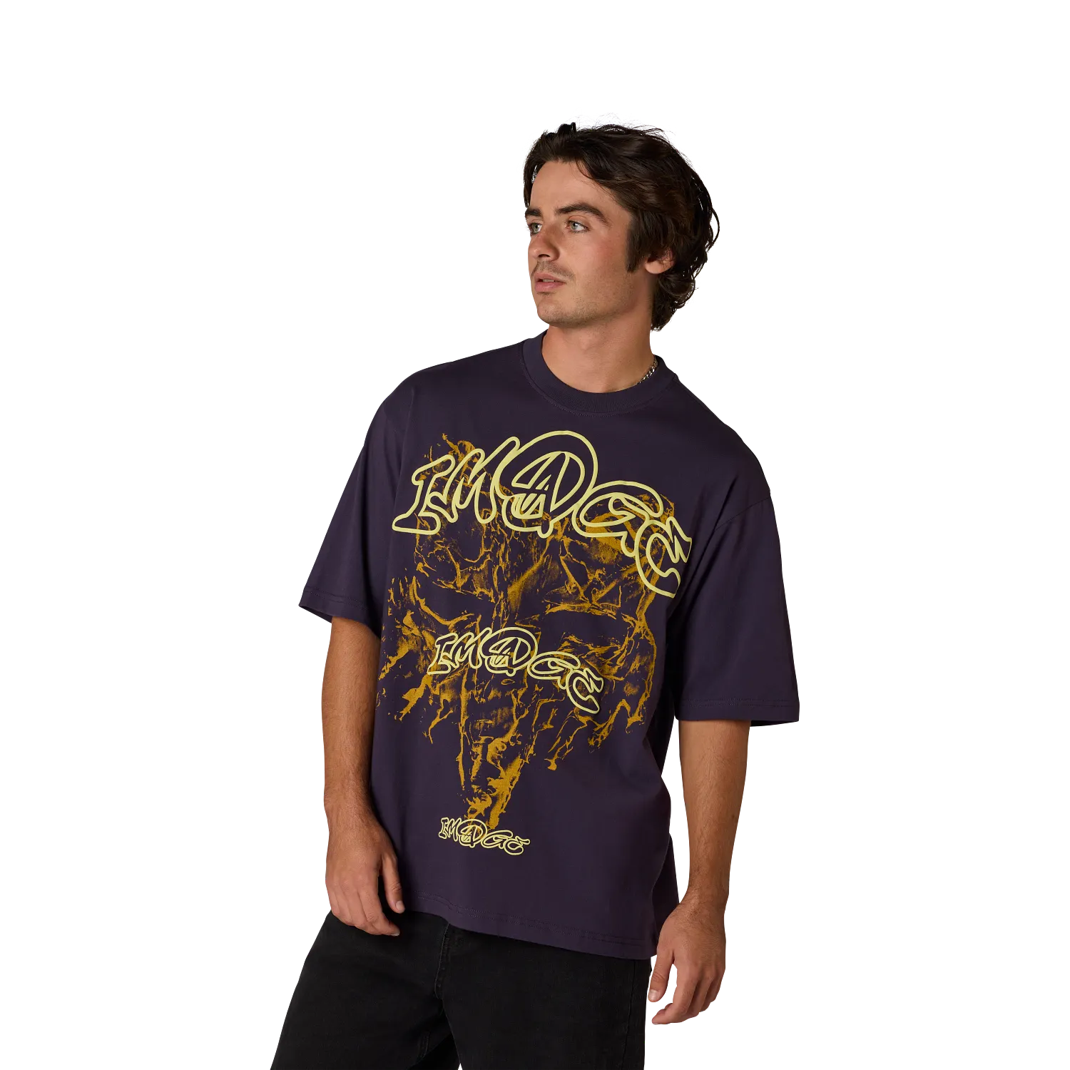T-shirt met oversized pasvorm en vossenprint – Plumb Perfect