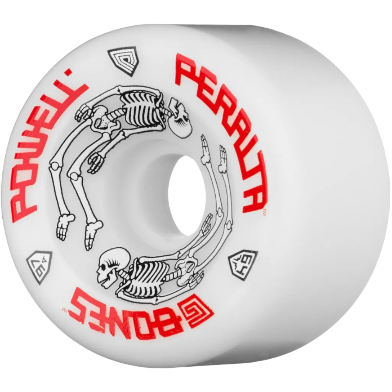 Powell Peralta G-Bones skateboardwielen 64 mm 97a - wit (4 stuks)
