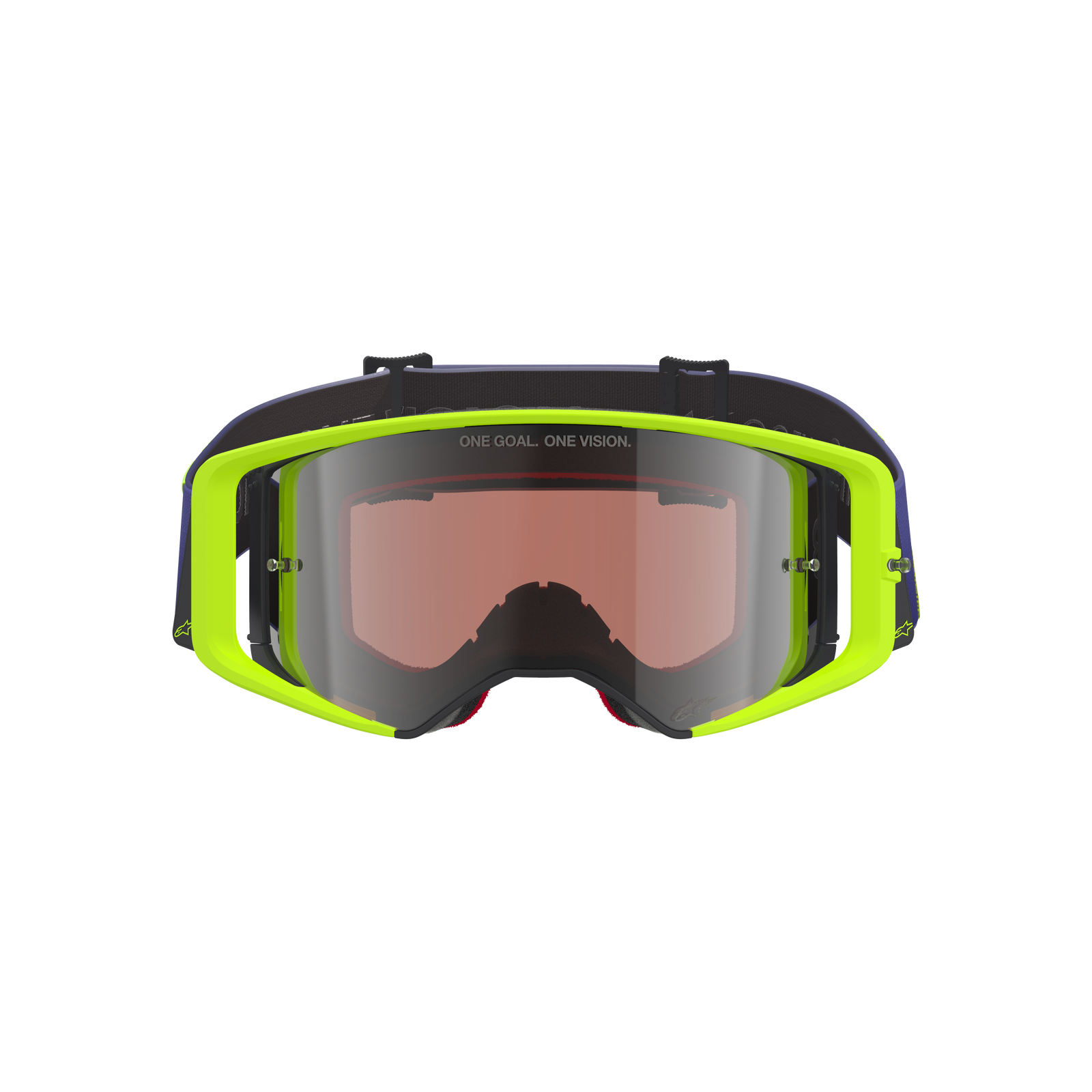 Alpinestars Supertech Vision skibril - Paars Geel Fluor/Spiegel Zilver