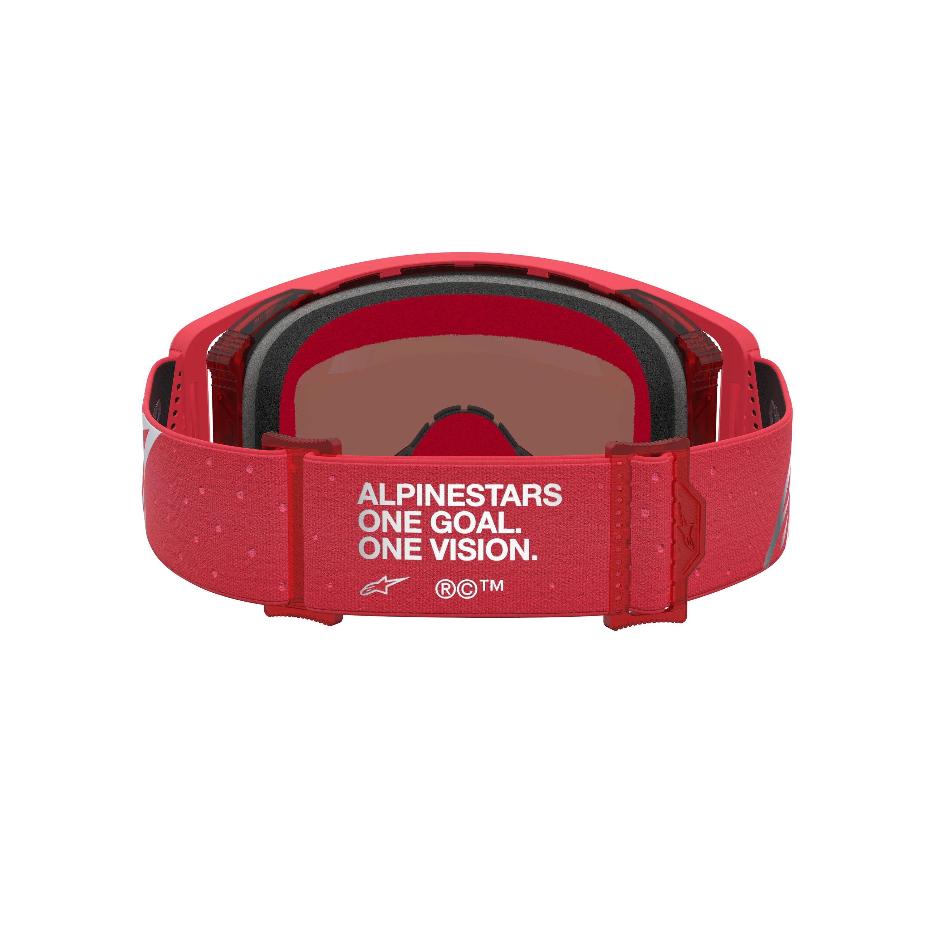 Alpinestars Supertech Vesta Goggle - Red Fluo/Chrome/Mirror Silver
