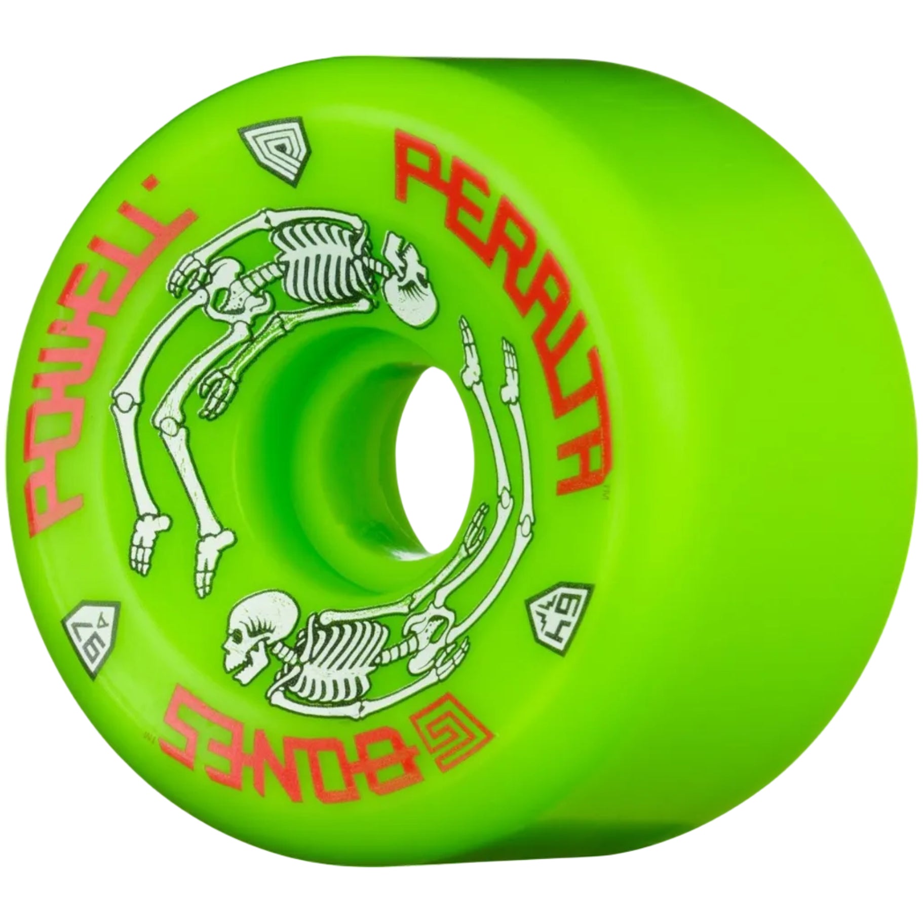 Powell Peralta G-Bones skateboardwielen 64 mm 97a - Groen (4 stuks)