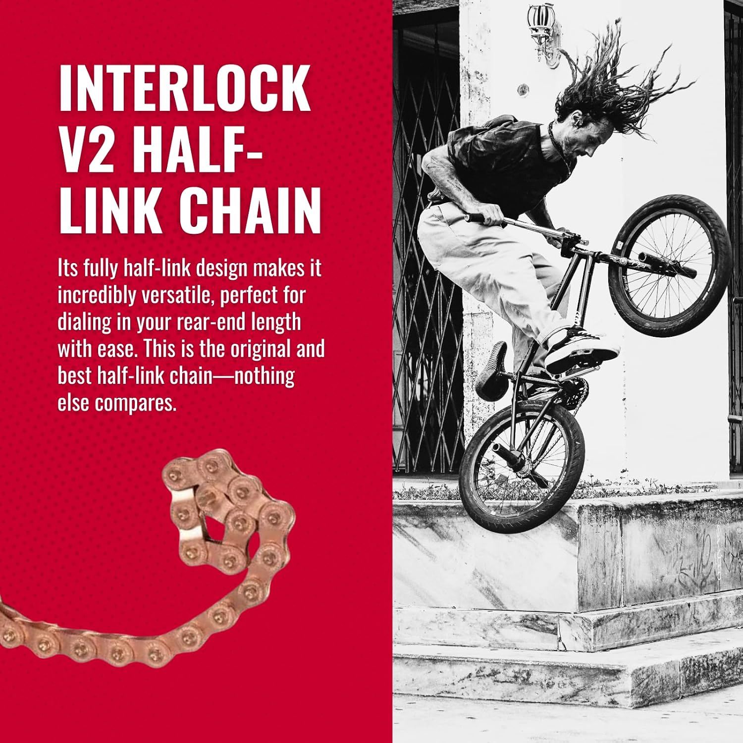 Shadow Interlock Chain V2 1/8" - Copper