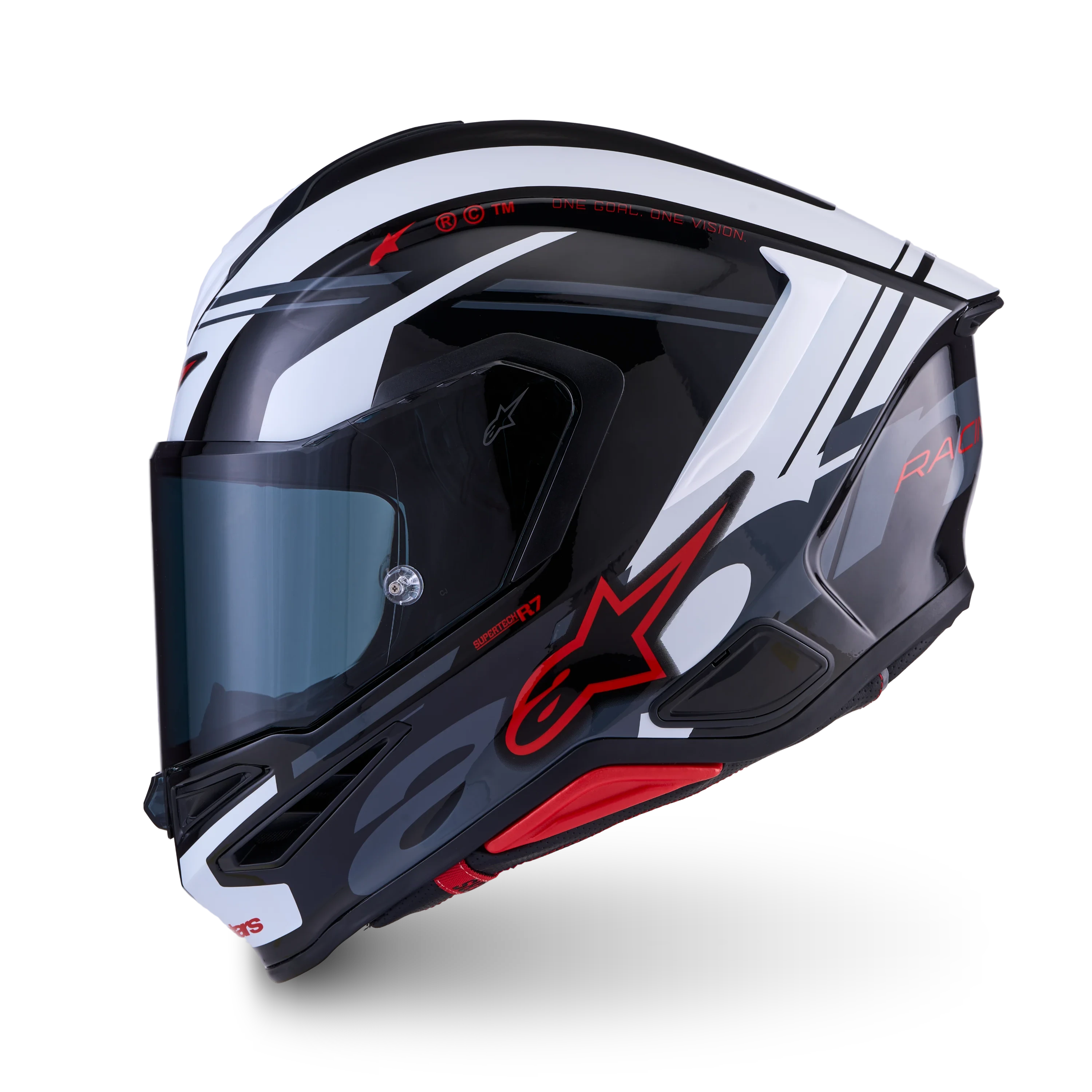 Alpinestars S-R7 A-Core Helmet - Red/White/Red Glossy