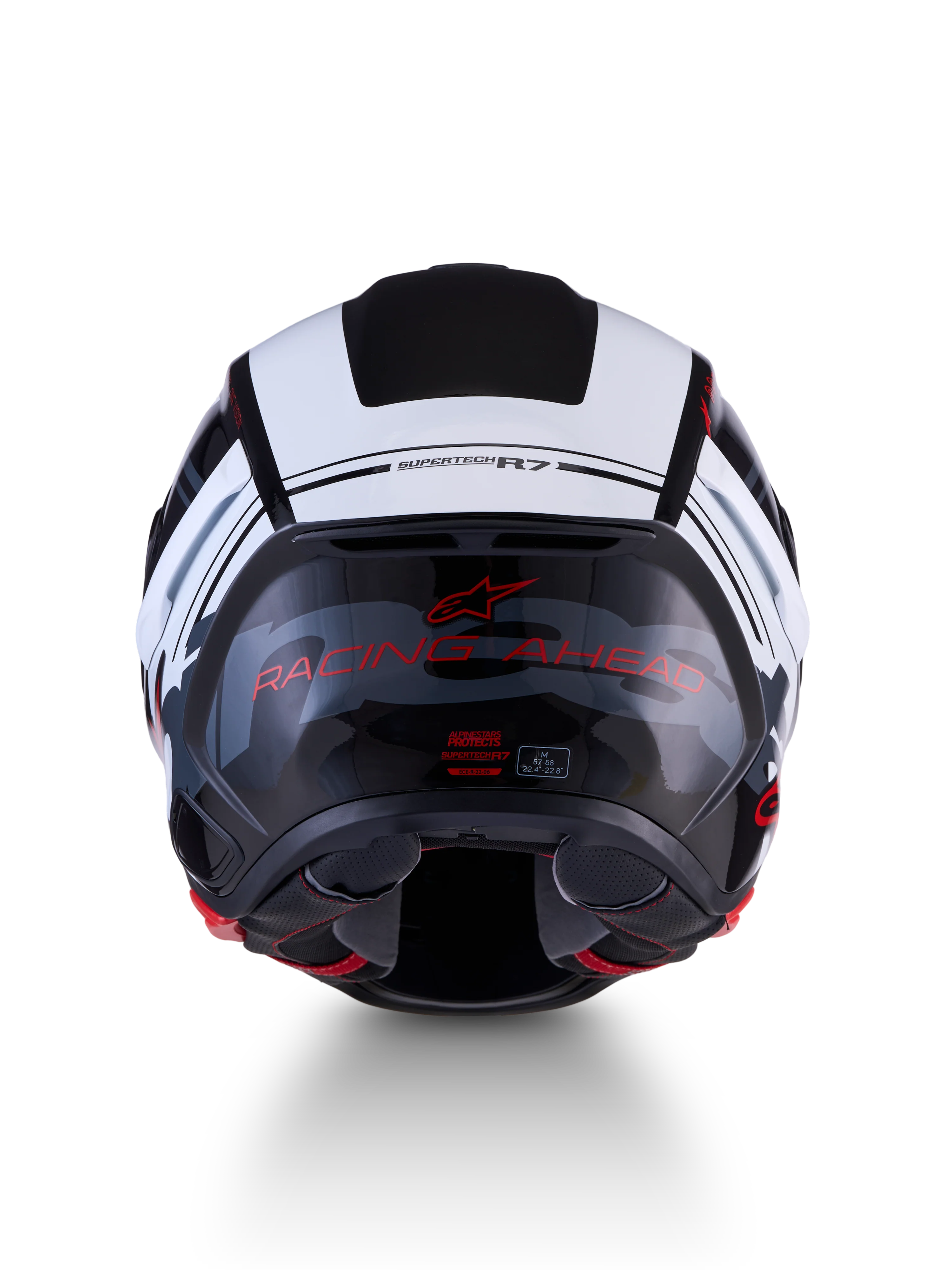 Alpinestars S-R7 A-Core Helmet - Red/White/Red Glossy