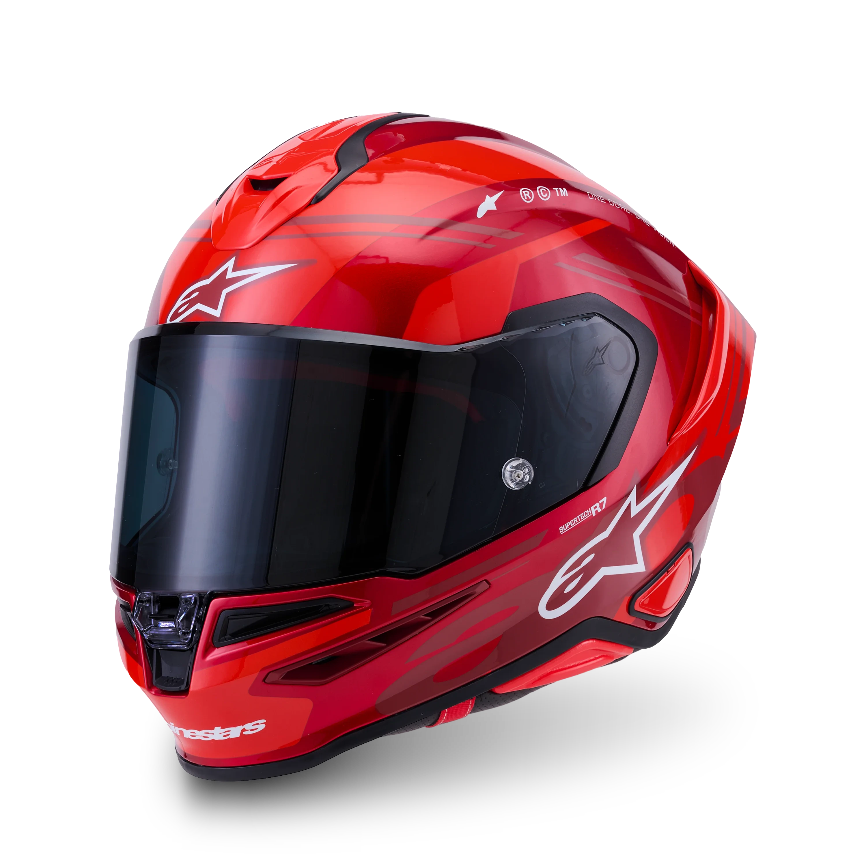 Alpinestars S-R7 A-Core Helmet - Red/White Glossy