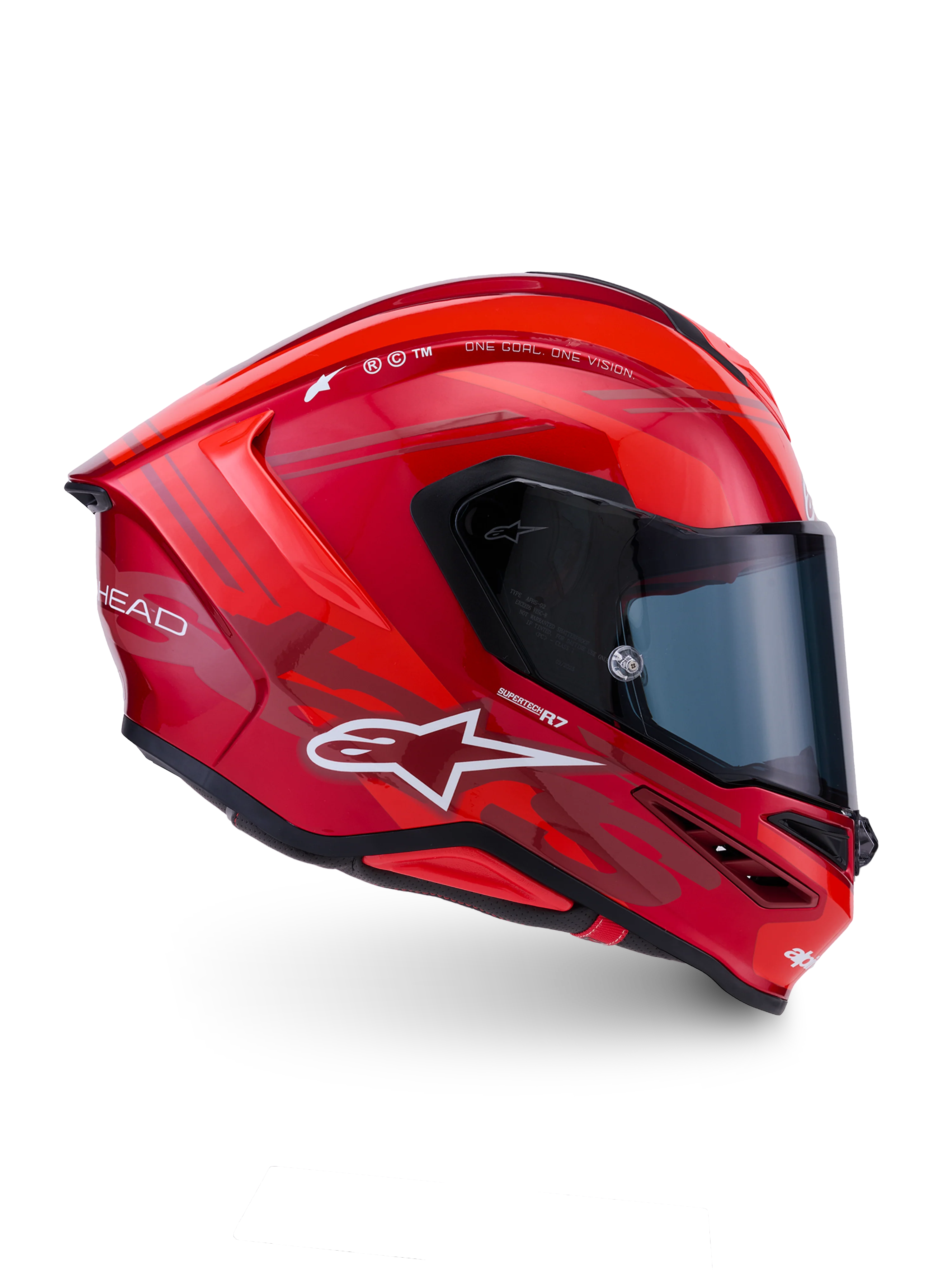 Alpinestars S-R7 A-Core Helmet - Red/White Glossy