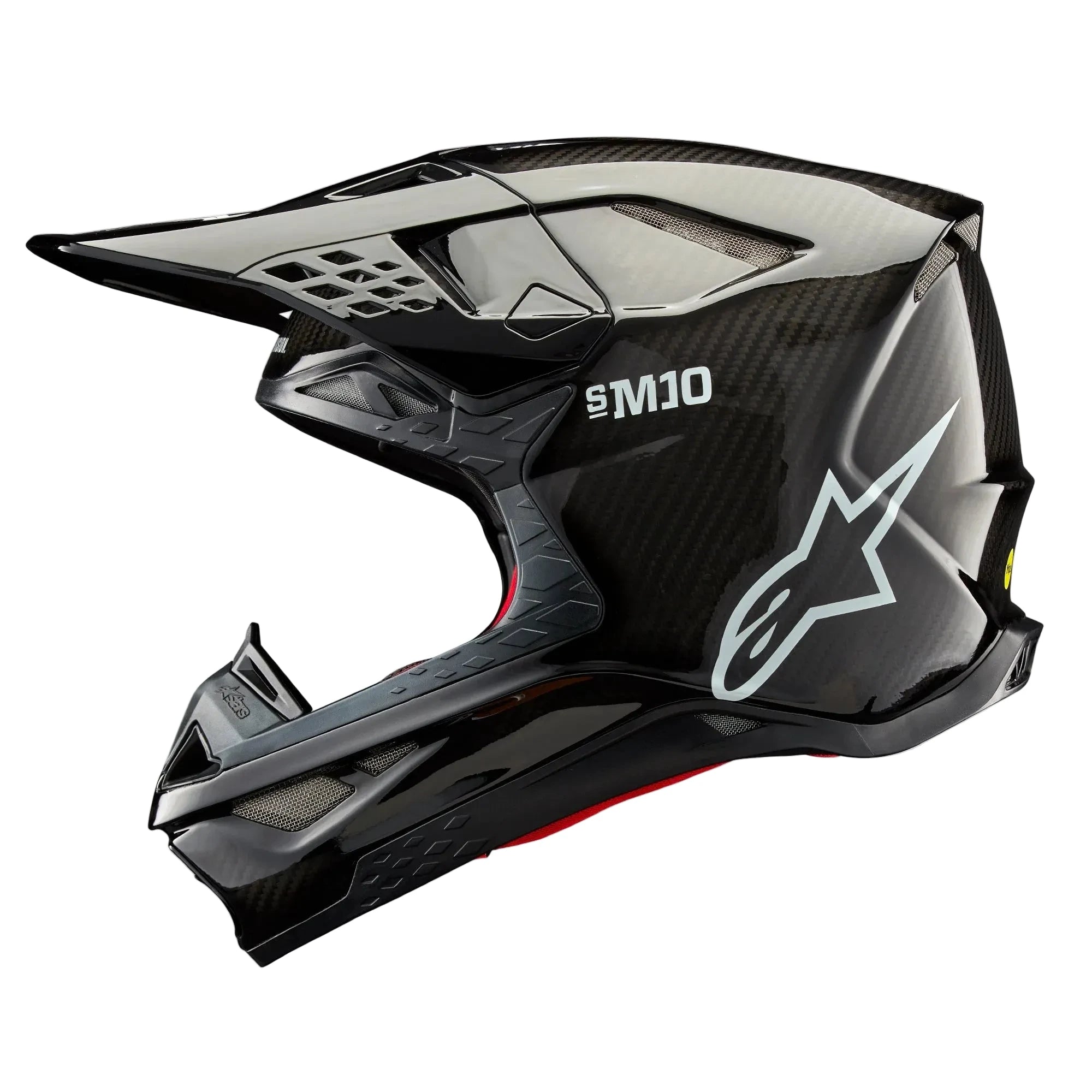 Alpinestars Supertech S-M10 Solid Helmet - Black/Glossy Carbon