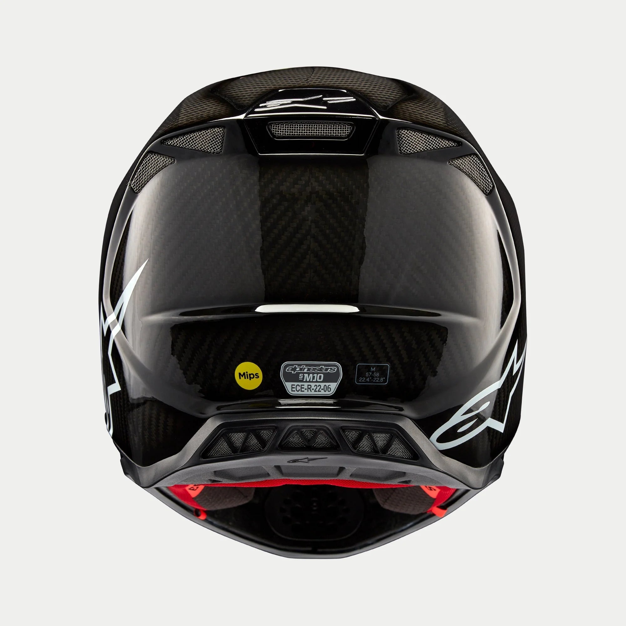 Alpinestars Supertech S-M10 Solid Helmet - Black/Glossy Carbon