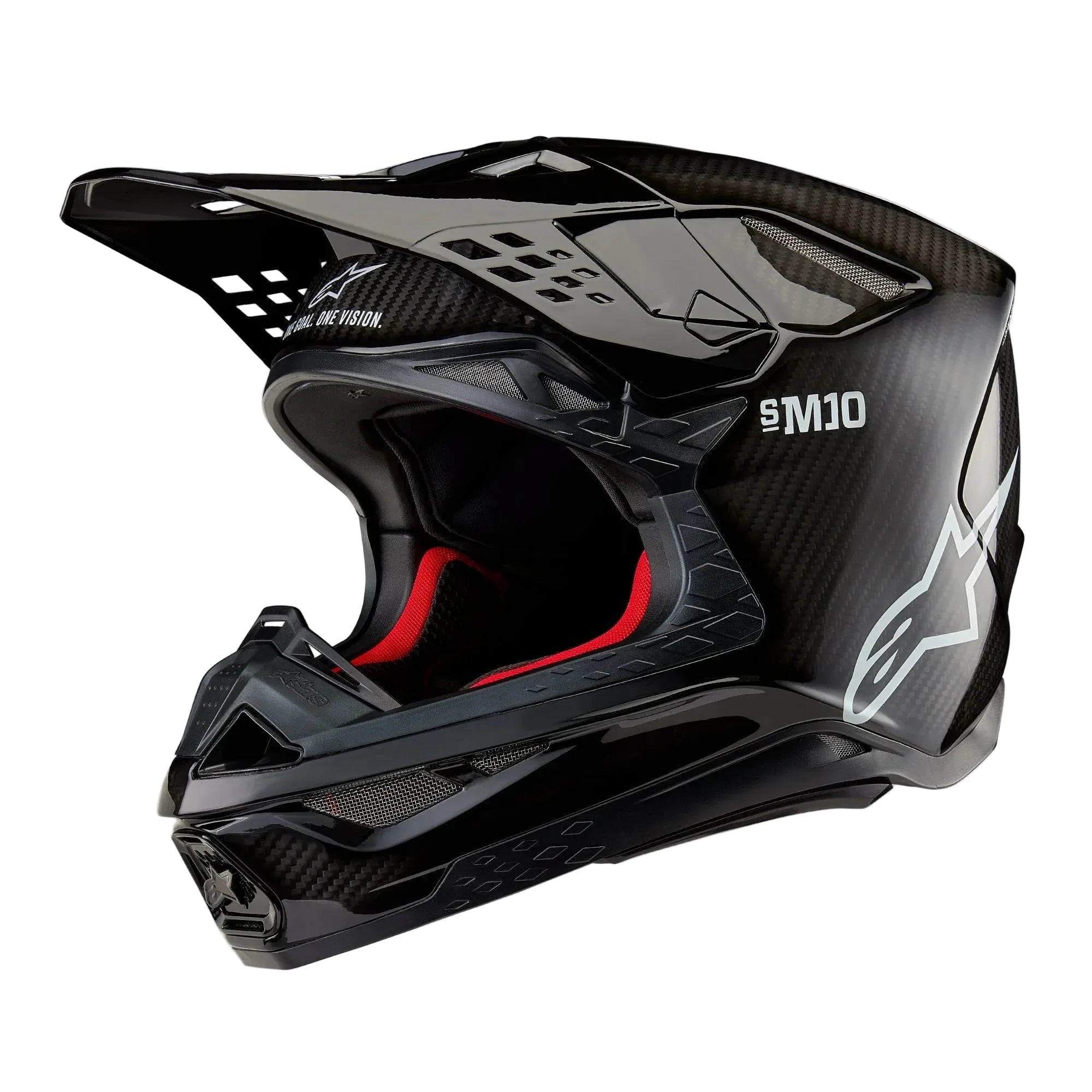 Alpinestars Supertech S-M10 Solid Helmet - Black/Glossy Carbon