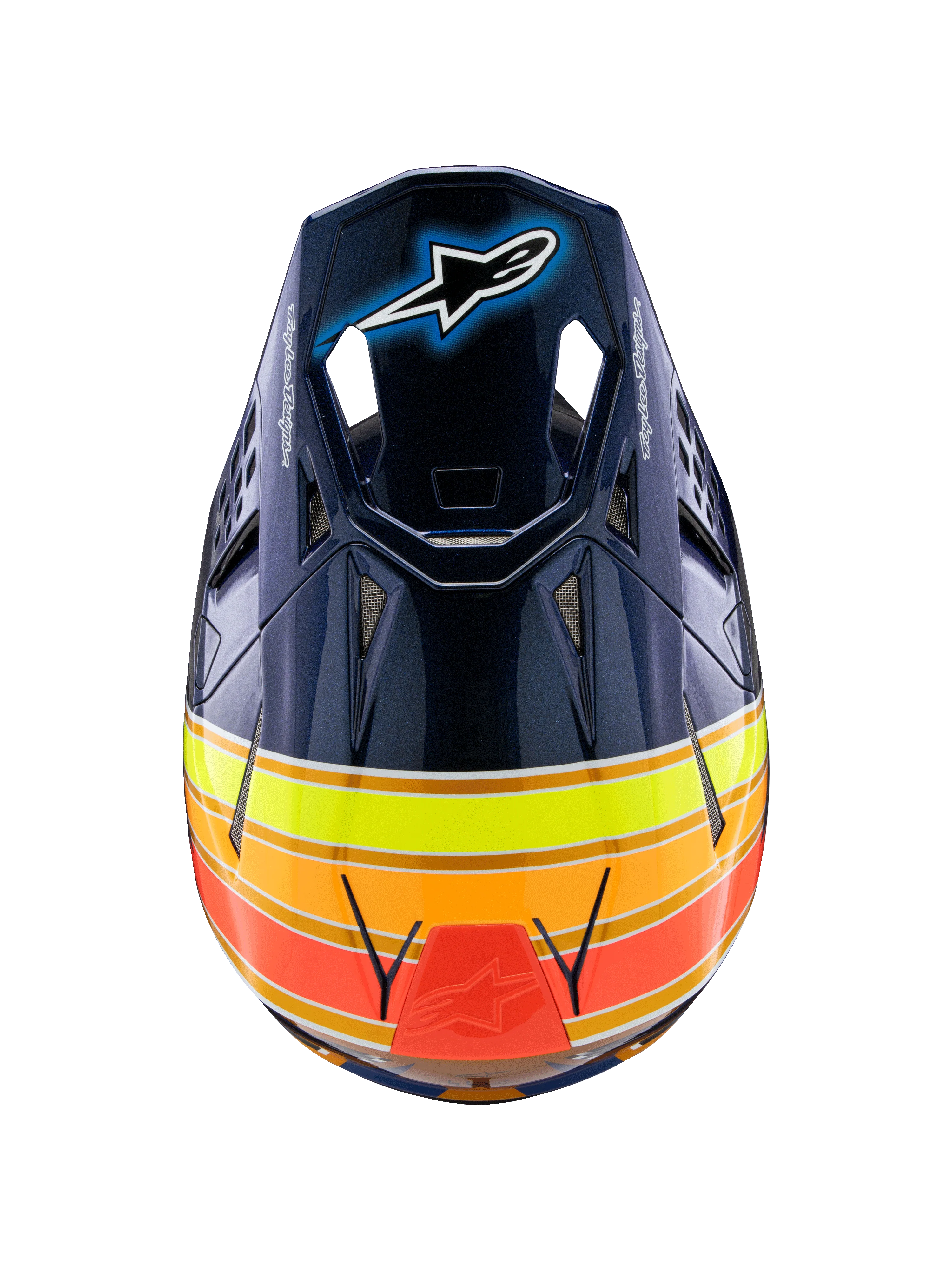 Alpinestars S-M10 TLD Edition Helmet - Dark Blue/Orange/Yellow Fluo/Red