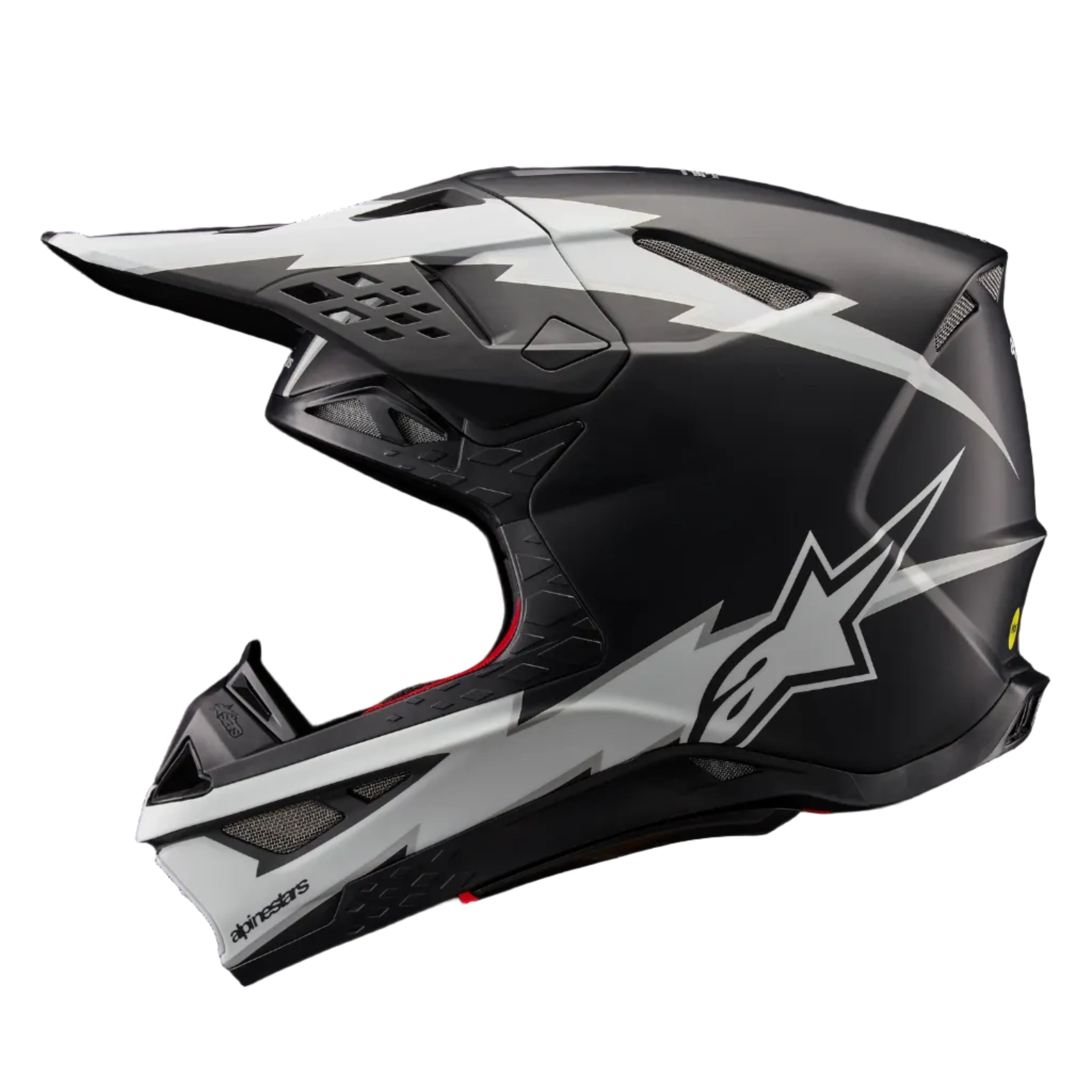 Alpinestars S-M10 Ampress Helmet - Black/White Matt