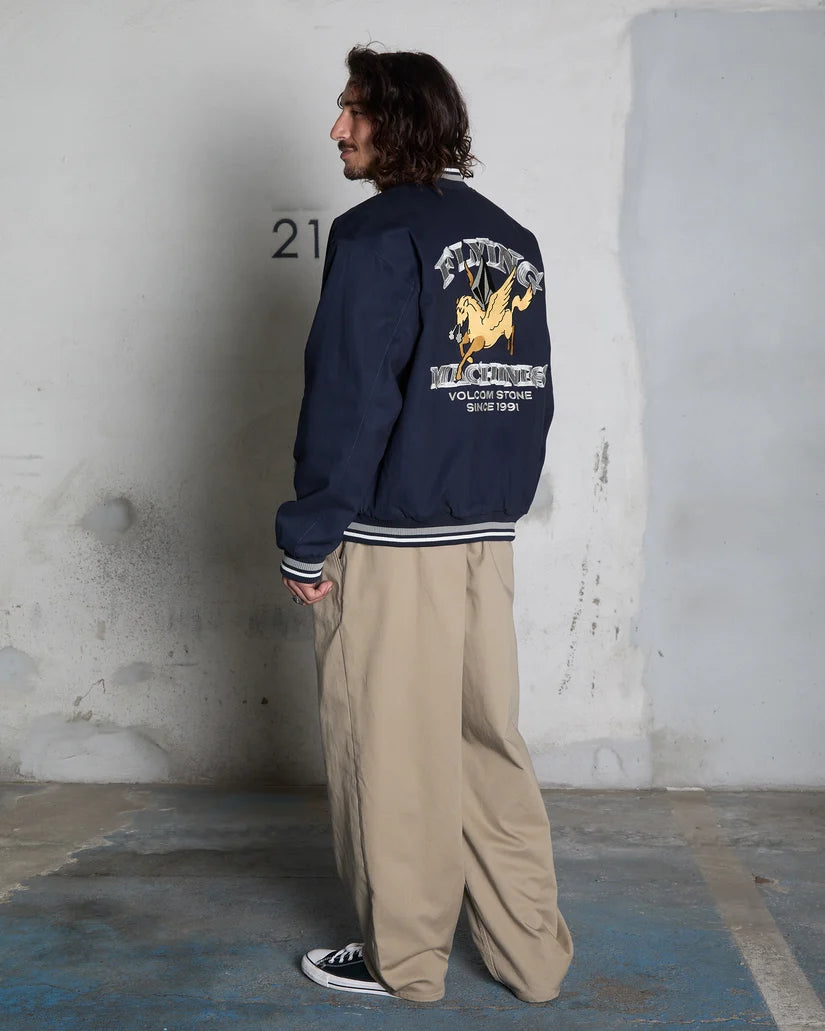 Volcom Flying Machines Bomber Jacket - Navy