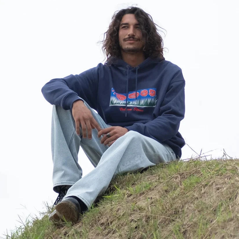 Volcom X Feautered Artist Carrau Hoodie - Marine
