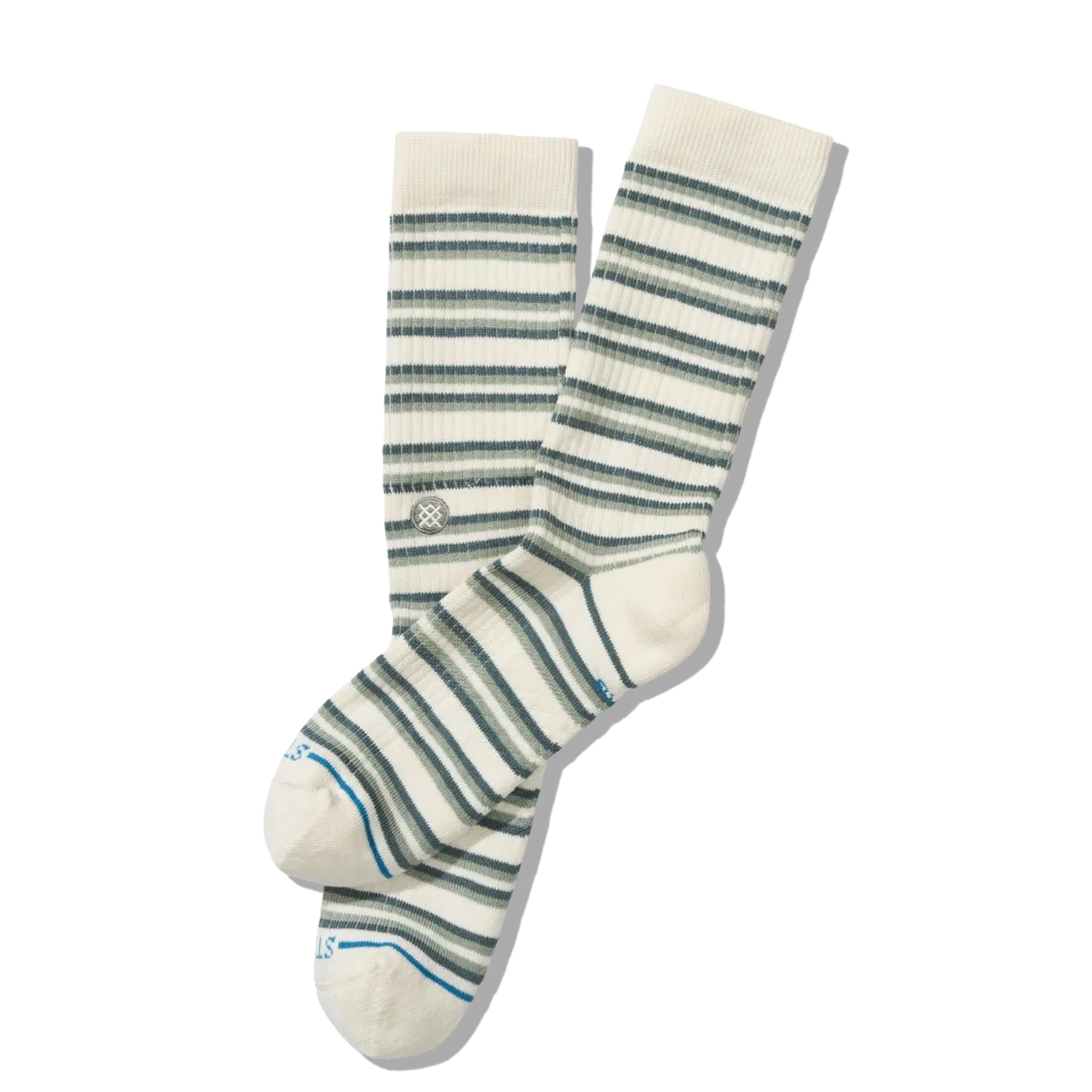 Stance Multistripe Ribbed Crew Socks - Ice Berg