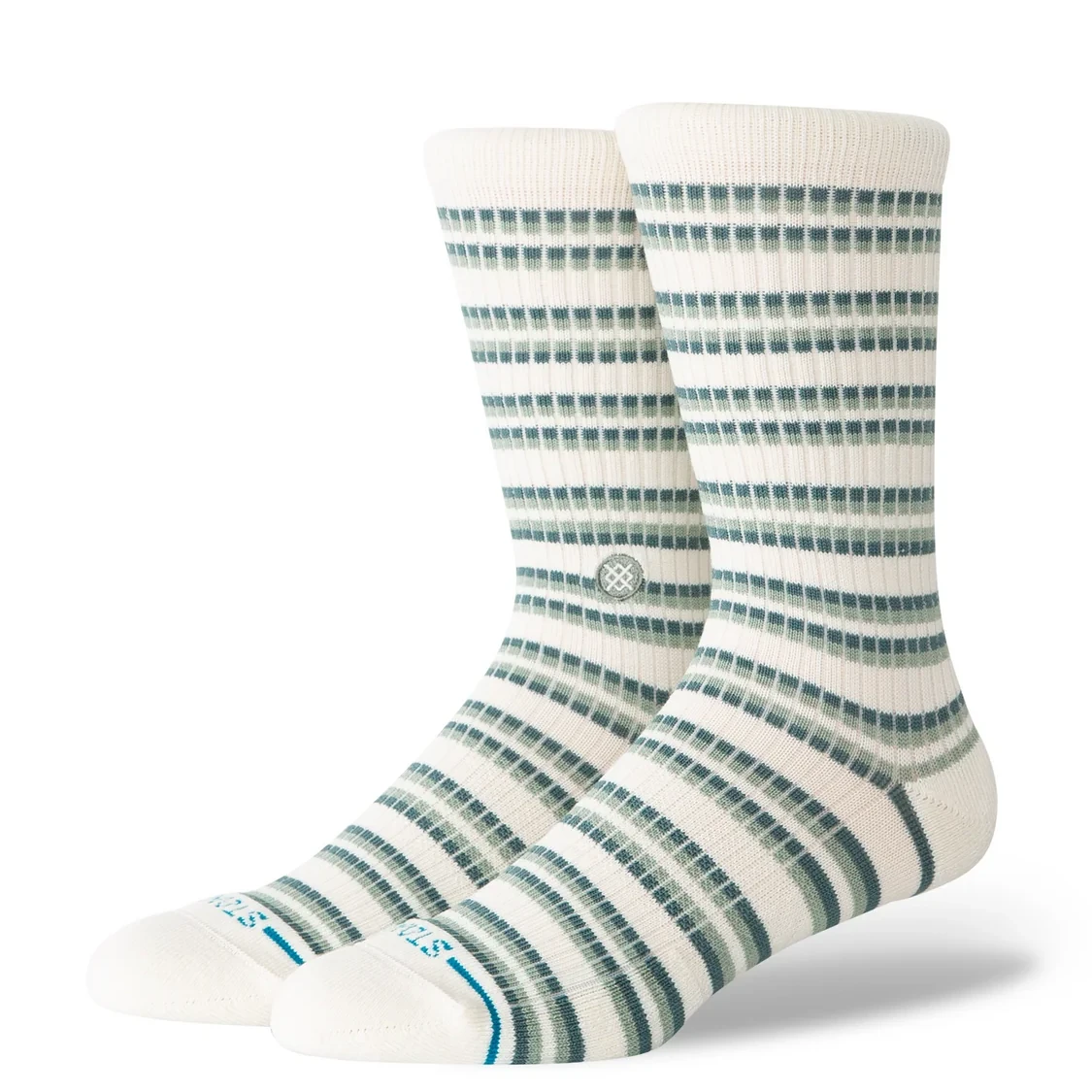 Stance Multistripe Ribbed Crew Socks - Ice Berg