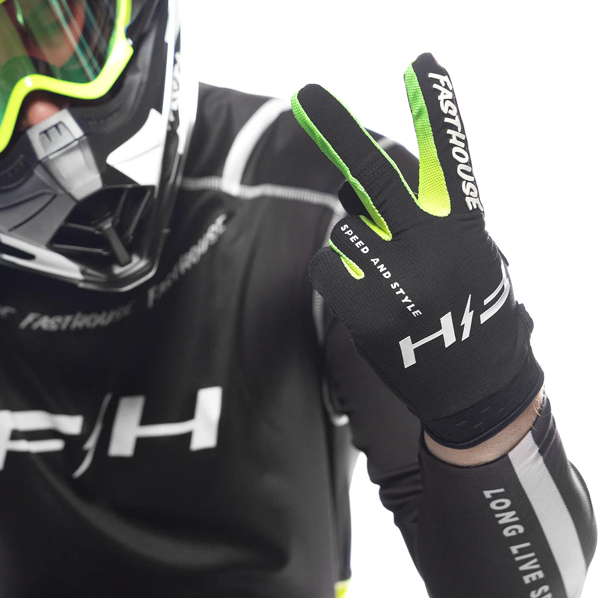 Elrod Nitro Gloves - Black Neon