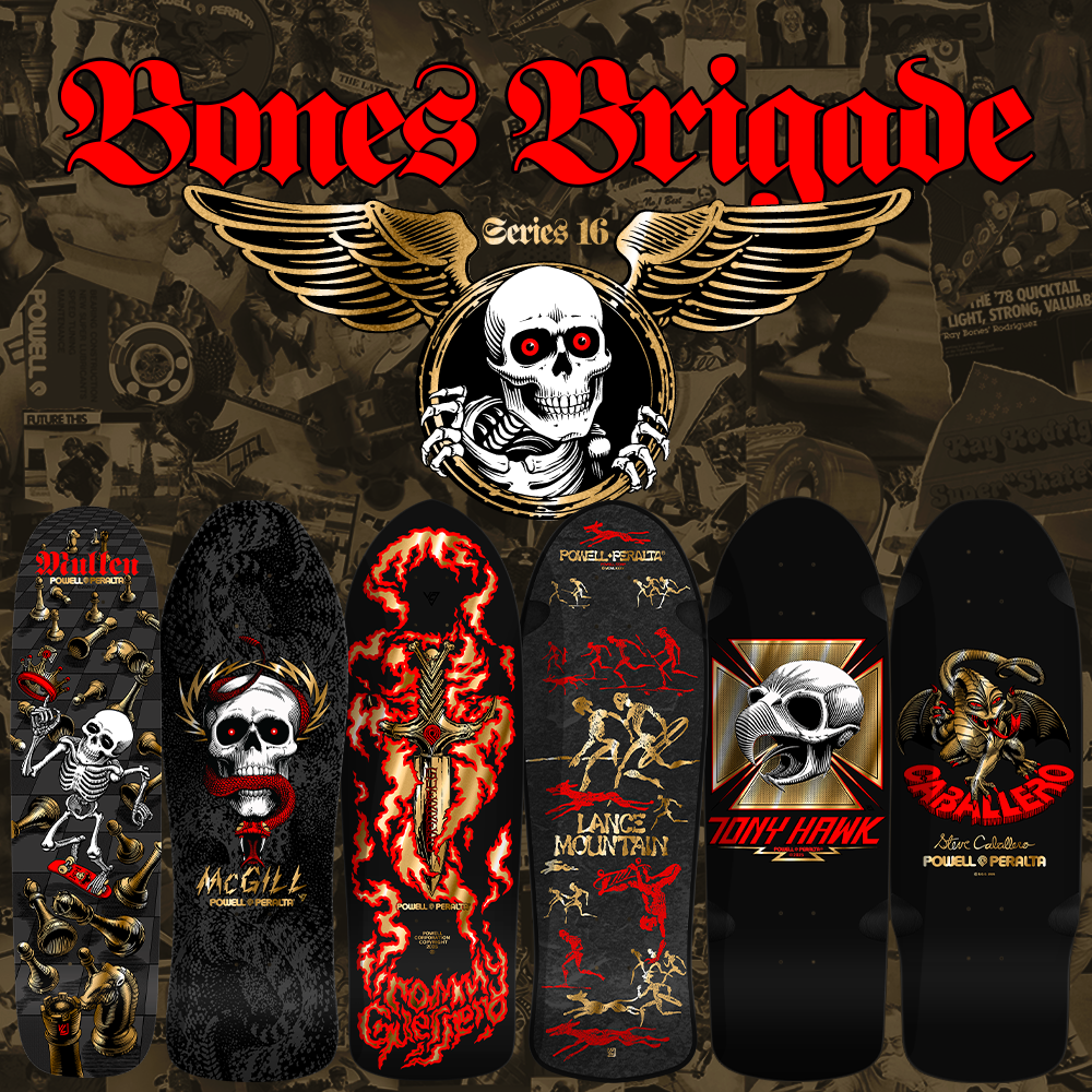 Bones Brigade 16 Series Limited Edition Rodney Mullen Freestyle Deck - Zwart/Goudfolie
