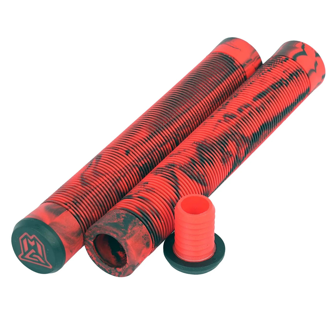 MGP TPR Grind 180mm Grips - Black/Red Swirl