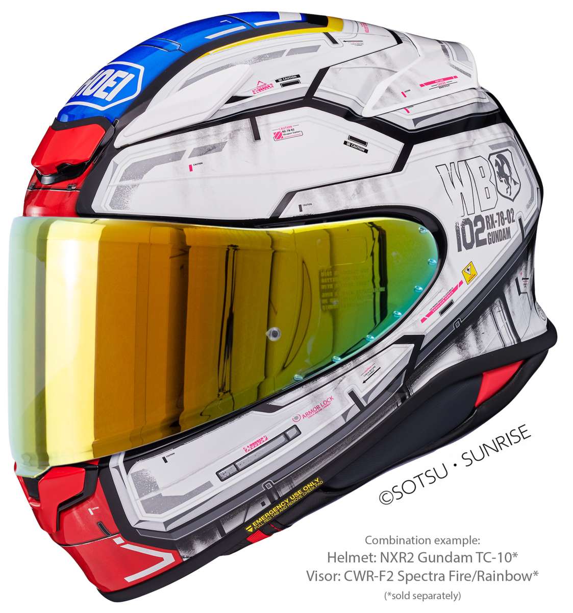 Shoei CWR-F2 With Pin Visor - Spectra Fire Orange