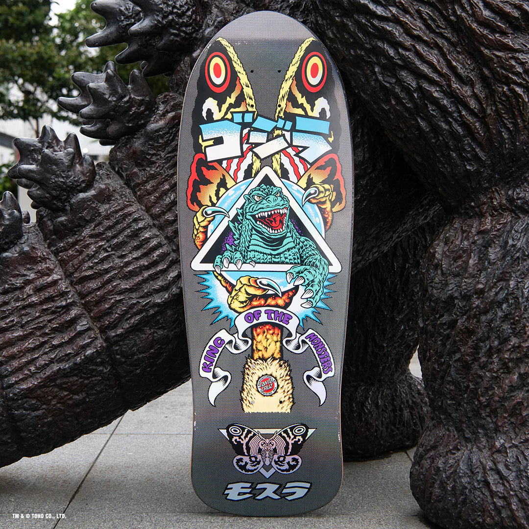 Limited Edition Santa Cruz X Godzilla Mothra Natas 10.538in x 30.14in Reissue Deck