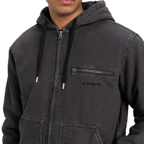 Quiksilver Straight Out Insulated Hood Jacket - Tarmac