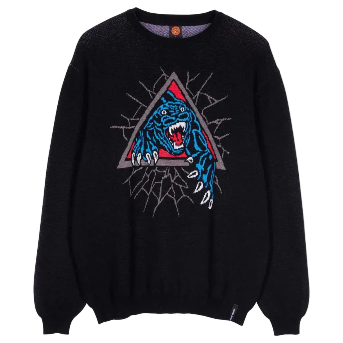 Santa Cruz Natas Panther Knit Crew - Black
