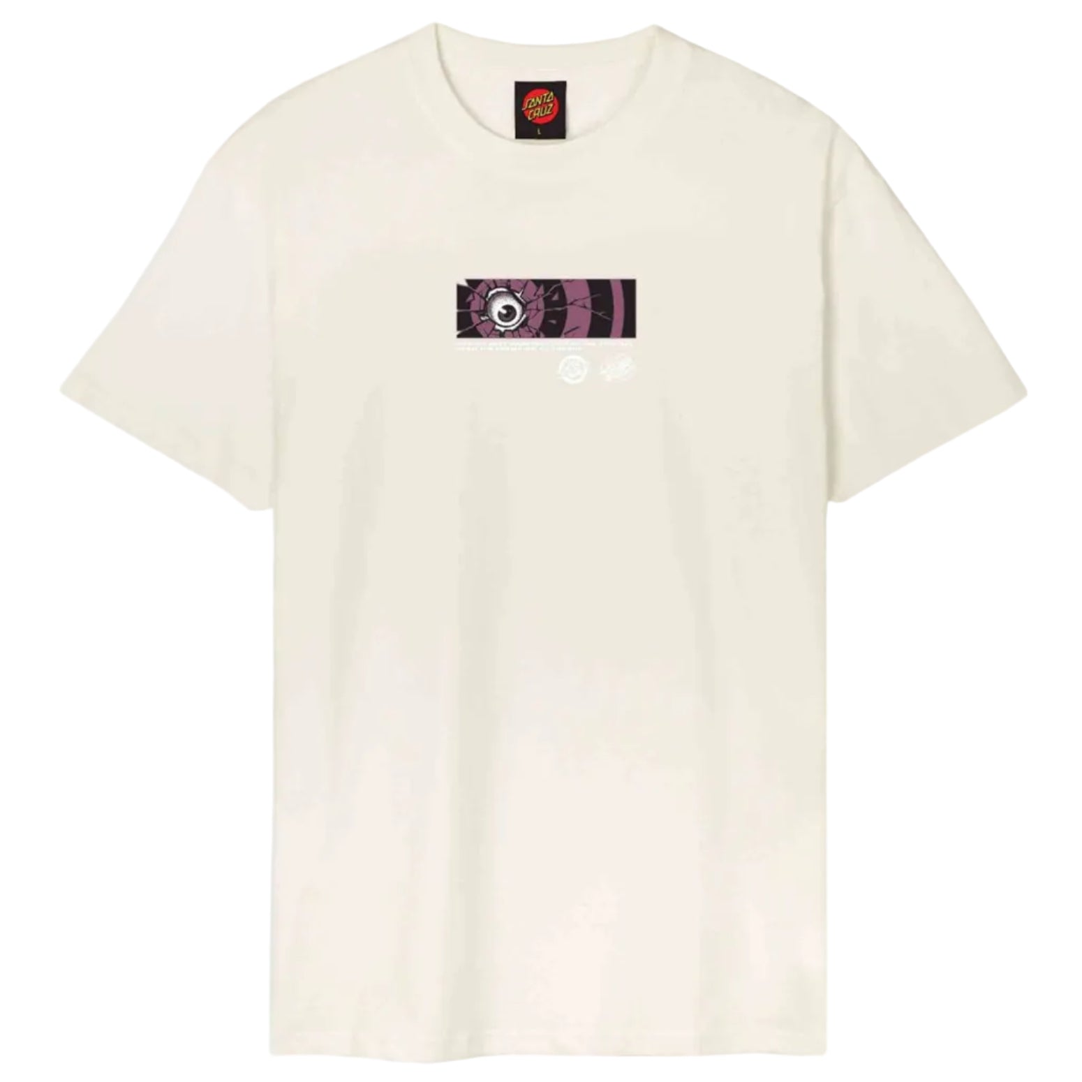 Santa Cruz Roskopp Dissect Strip T-Shirt - Unbleached