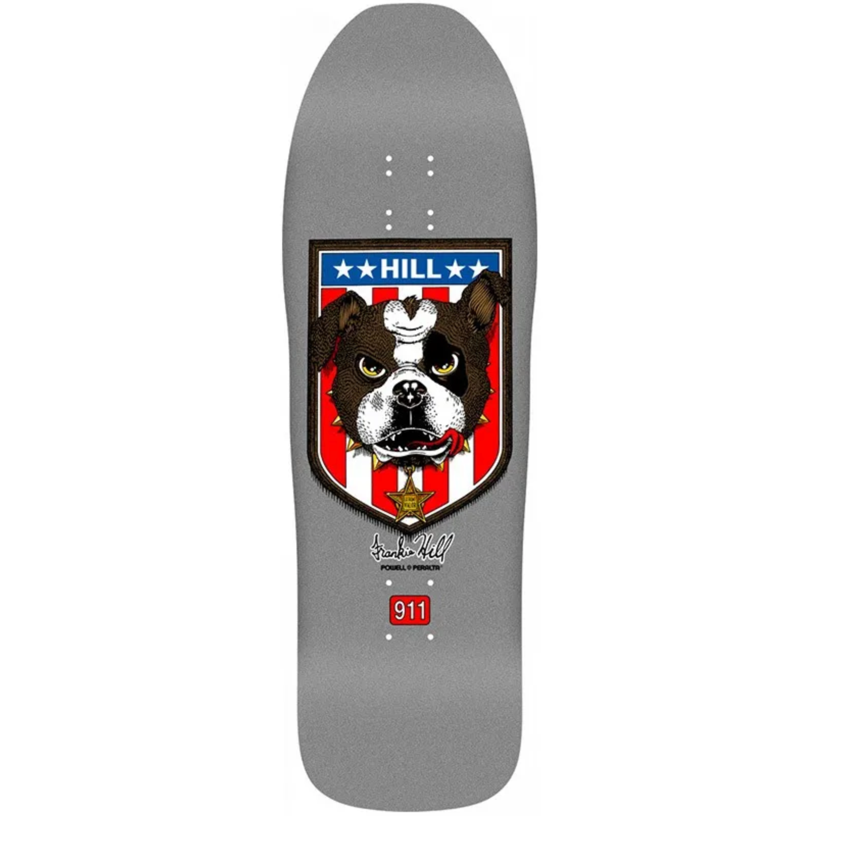 Powell Peralta Frankie Hill Bulldog Reissue Deck 10.0" - Silver
