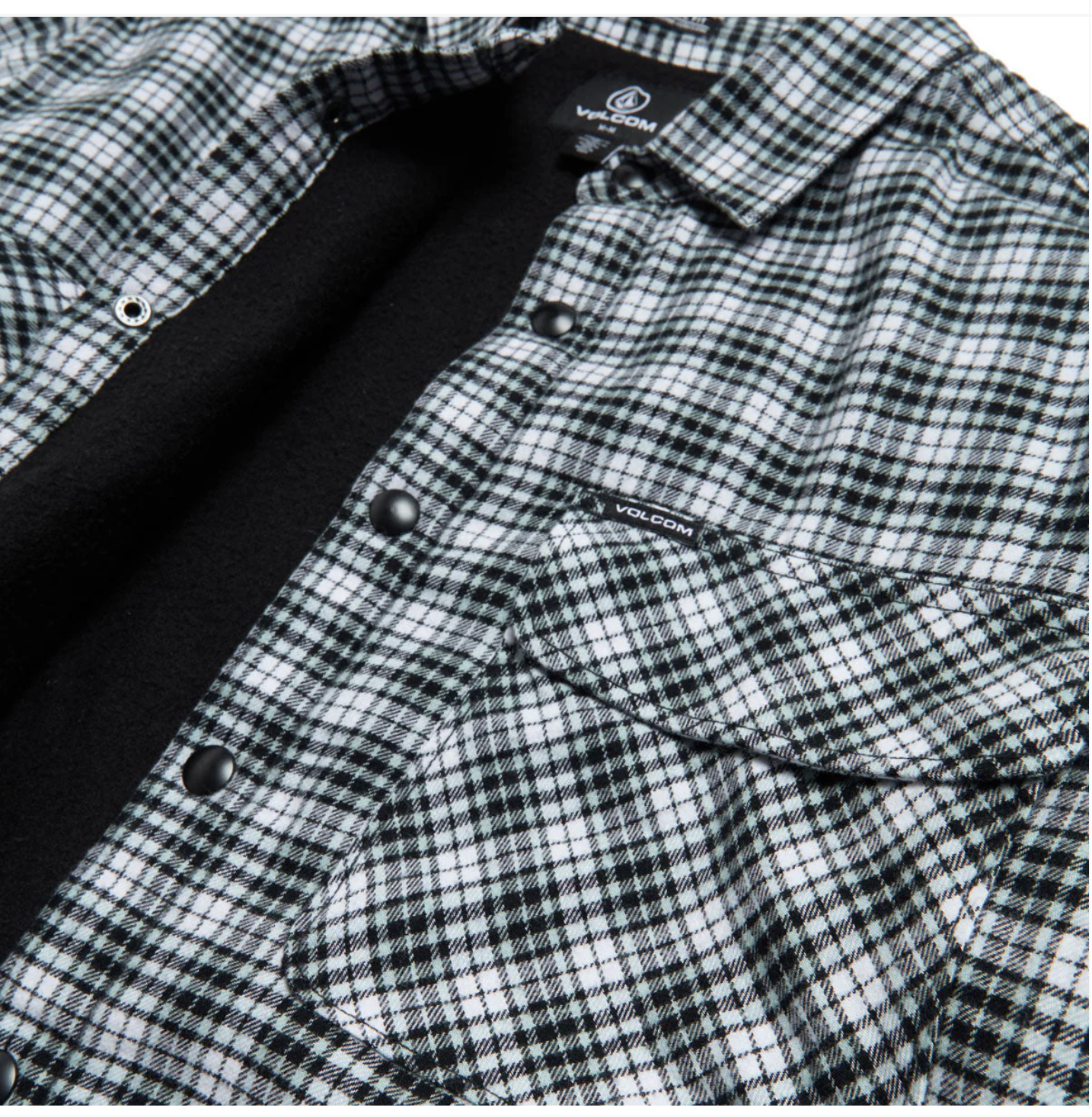 Volcom Wilderstone LS Shirt - Black/White